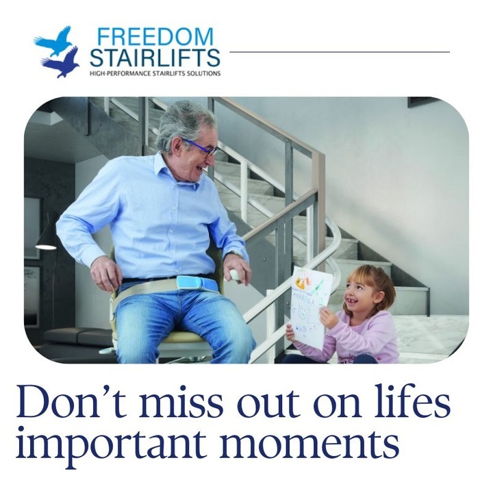 Freedom Stairlifts Facebook ad: Freedom Stairlifts - Stay Mobile, Stay Safe