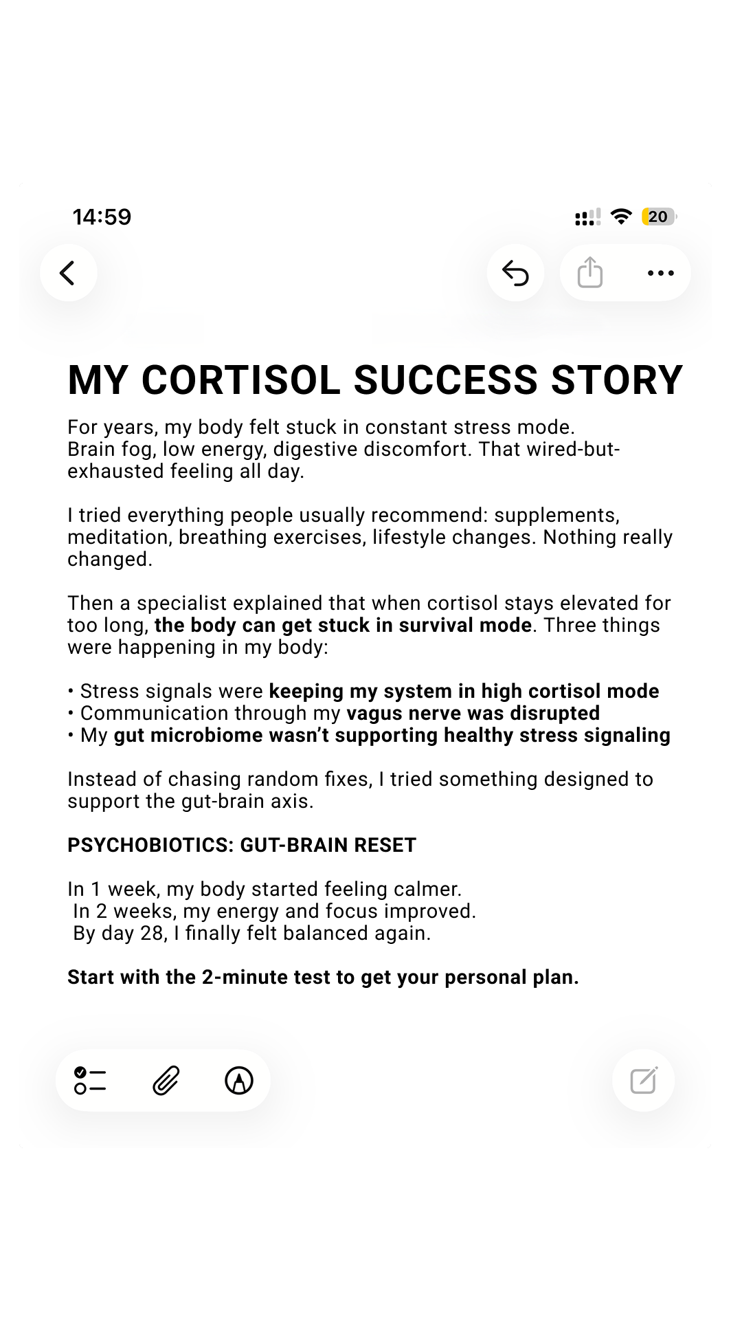 Purewell Facebook ad: Say Goodbye to Discomfort