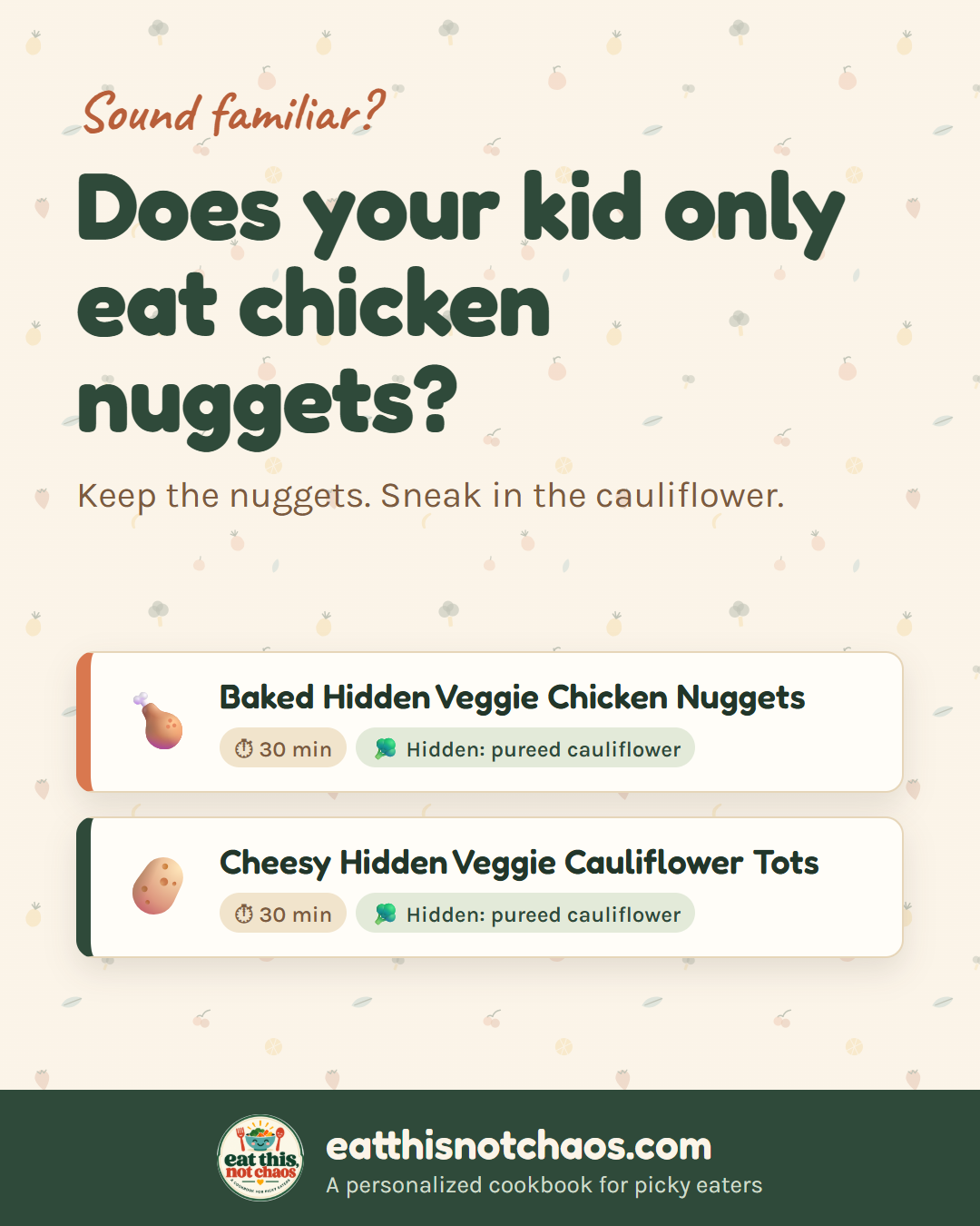 Eat This, Not Chaos Facebook ad: Eat This, Not Chaos | Personalized Recipes & Meal Plans…