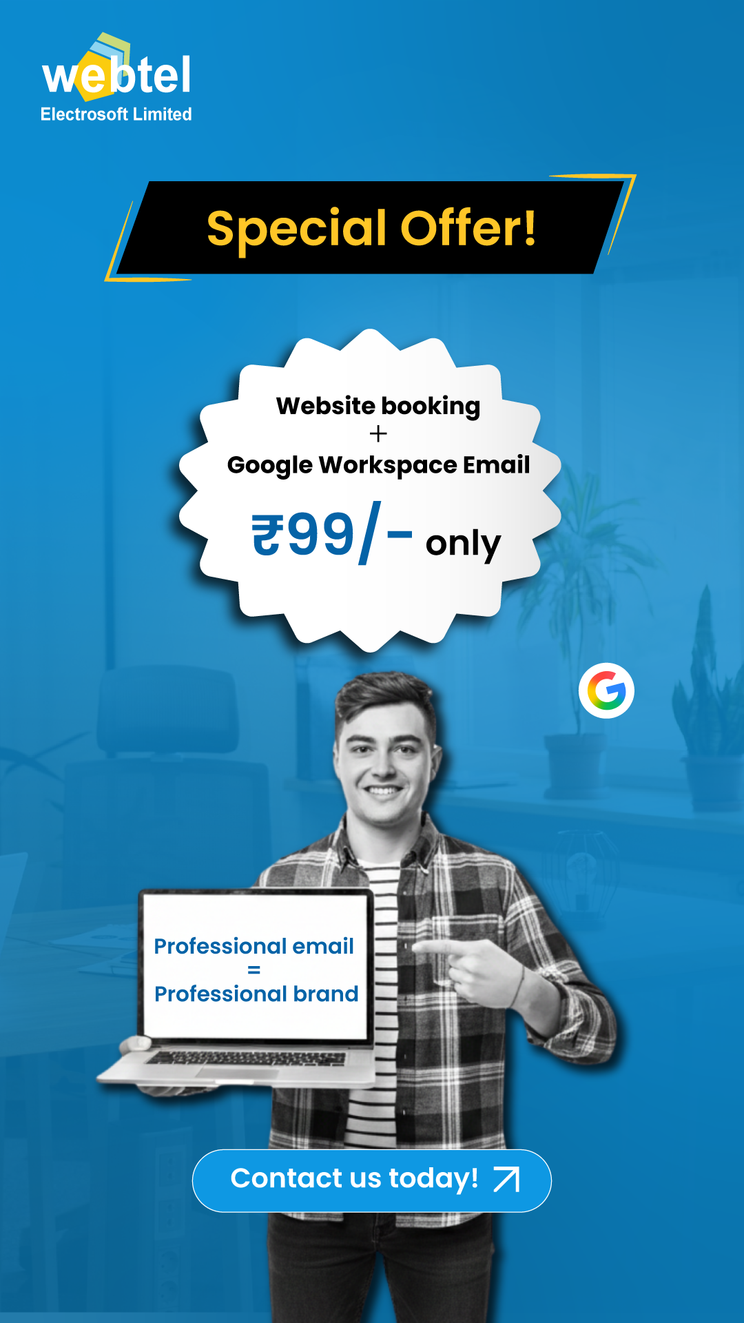 Webtel Facebook ad from Mar 9, 2026