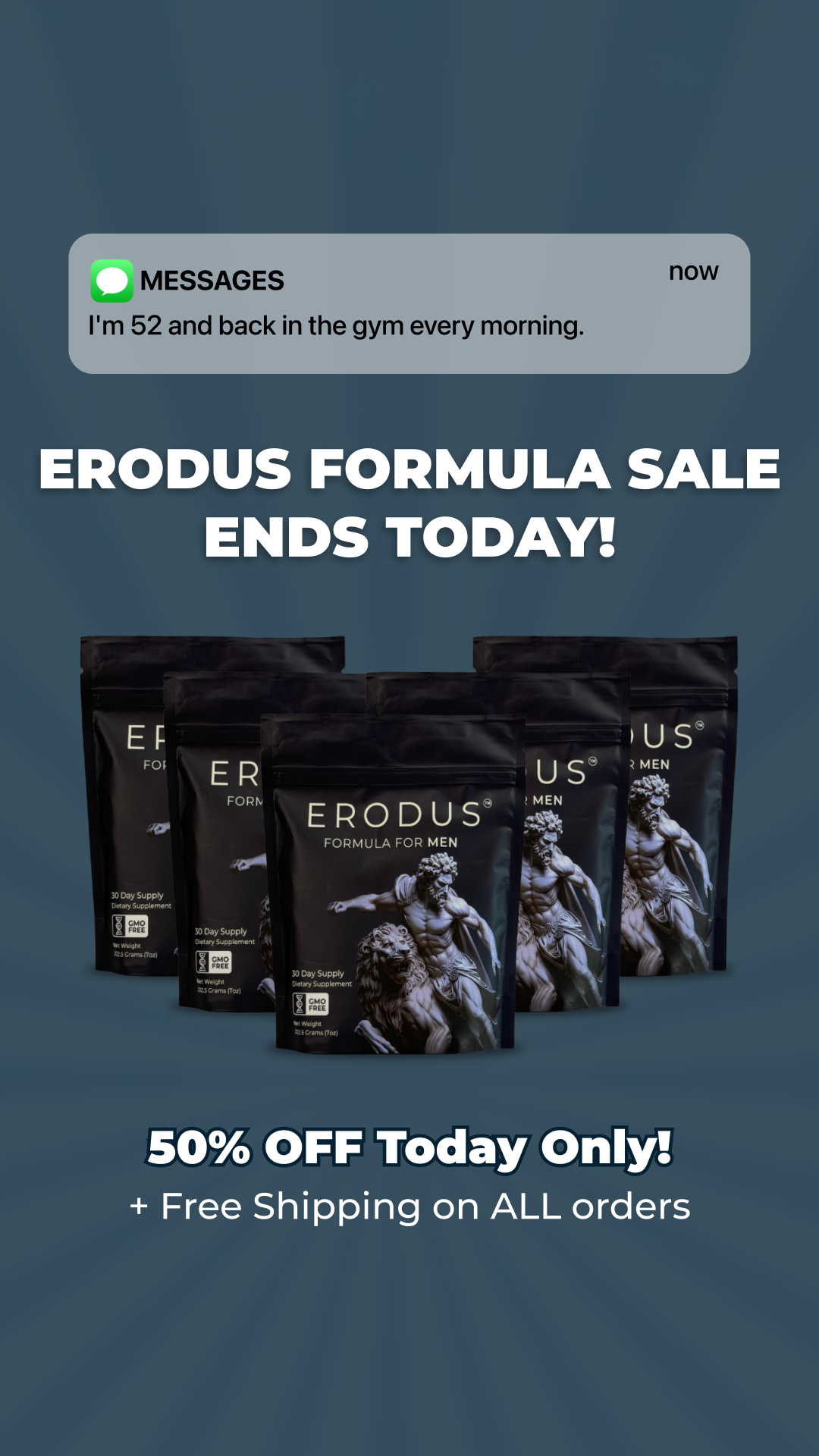Erodus Formula For Men Facebook ad