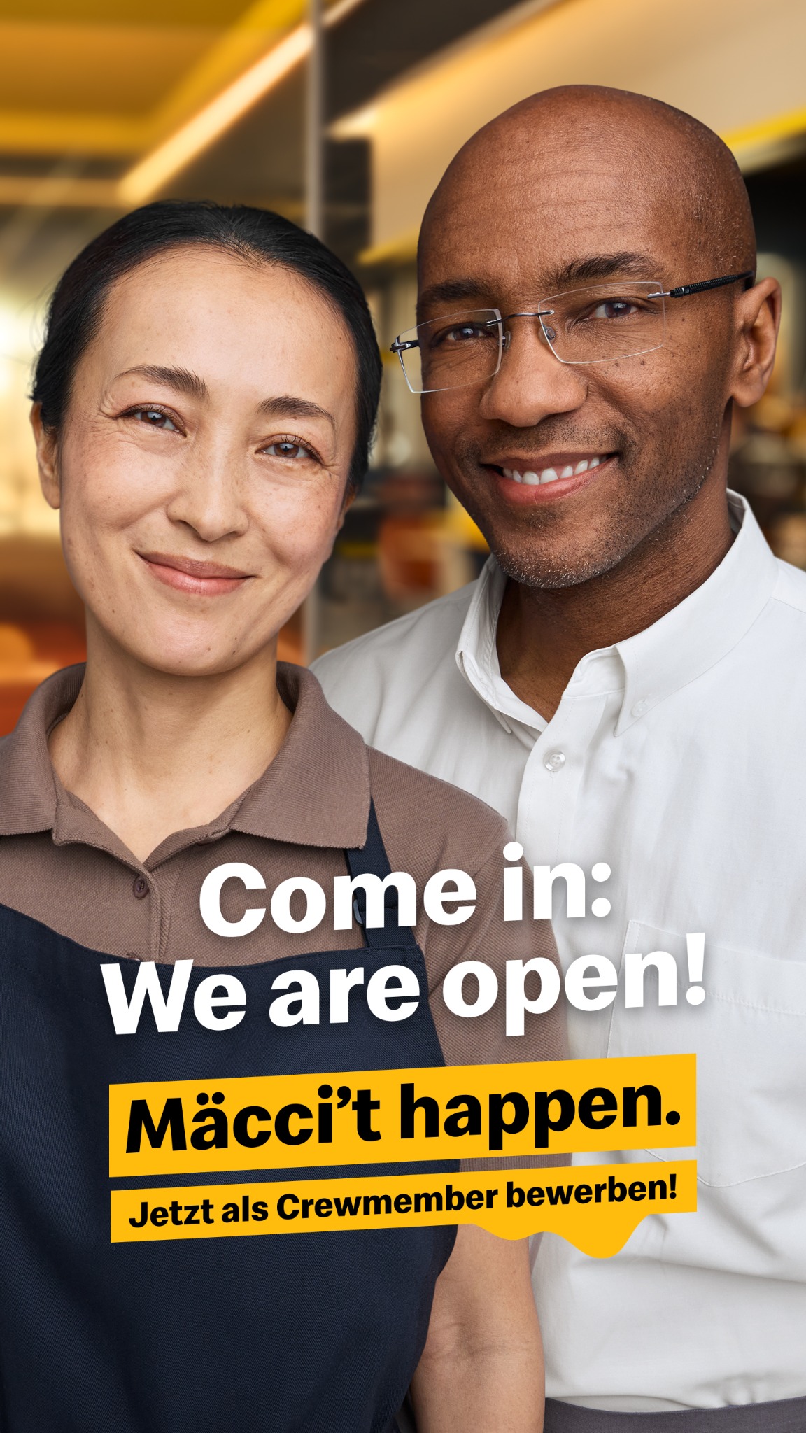 McDonald's Facebook ad: Vielfalt, Teamgeist und echte Perspektiven warten auf dich.