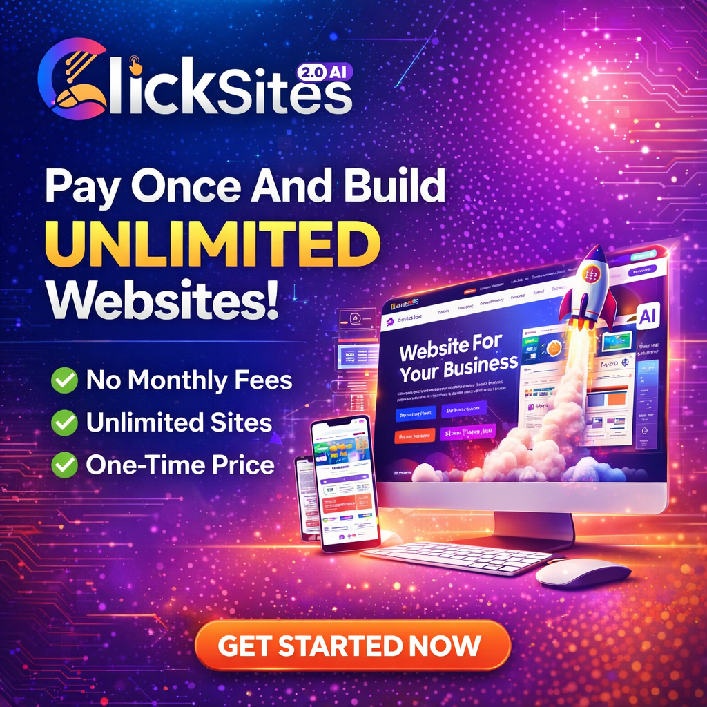 ClickSites.ai Facebook ad: All-in-One AI Website Builder