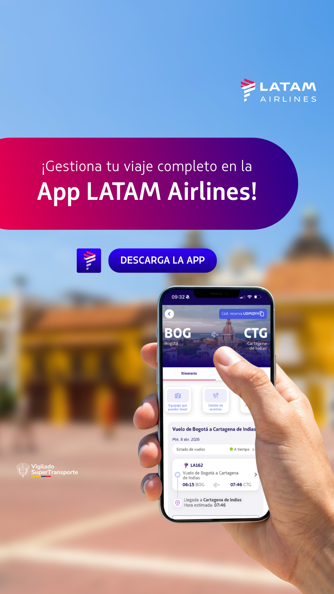 LATAM Airlines Facebook ad: Descarga la App de LATAM
