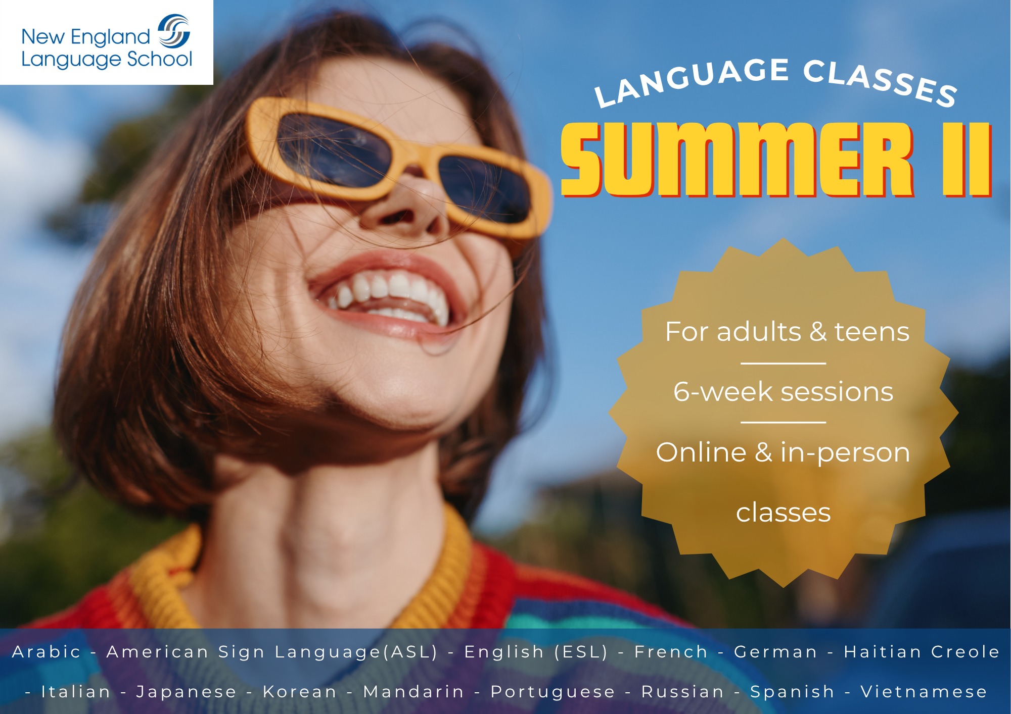 New England Language School Facebook ad