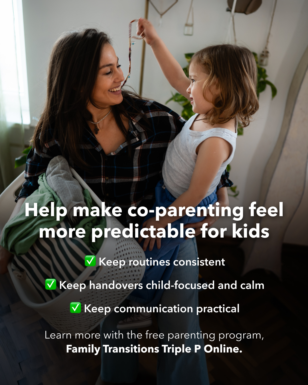 Triple P - Positive Parenting Program Facebook ad: FREE co-parenting support