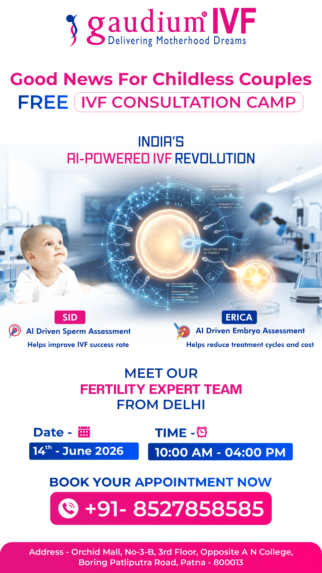 Gaudium IVF Centre Facebook ad