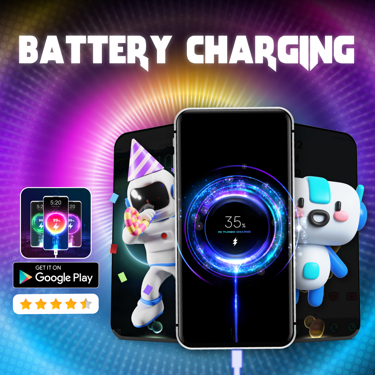 Battery Charger Animation Art Facebook ad: Free Download Charging animation App