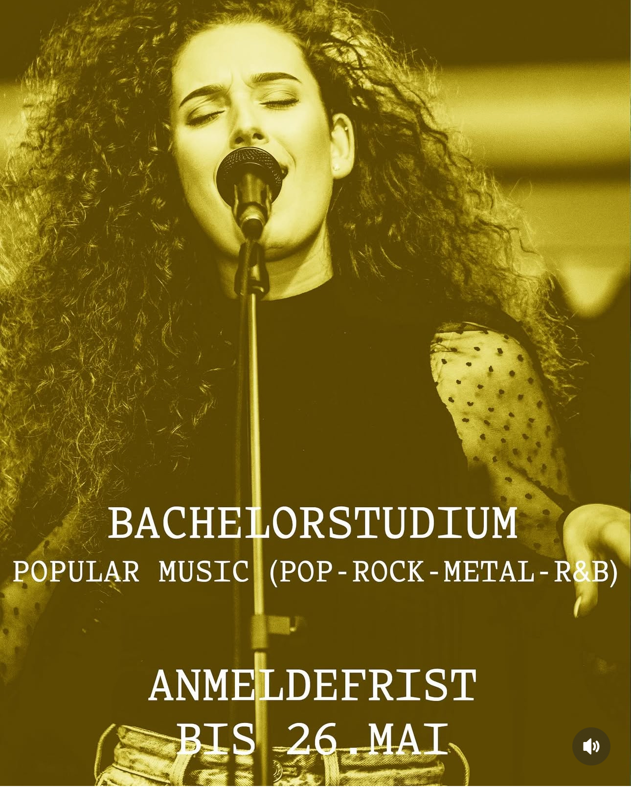 WIAM Winterthurer Institut für aktuelle Musik Facebook ad: Studienbeginn ende August 2025