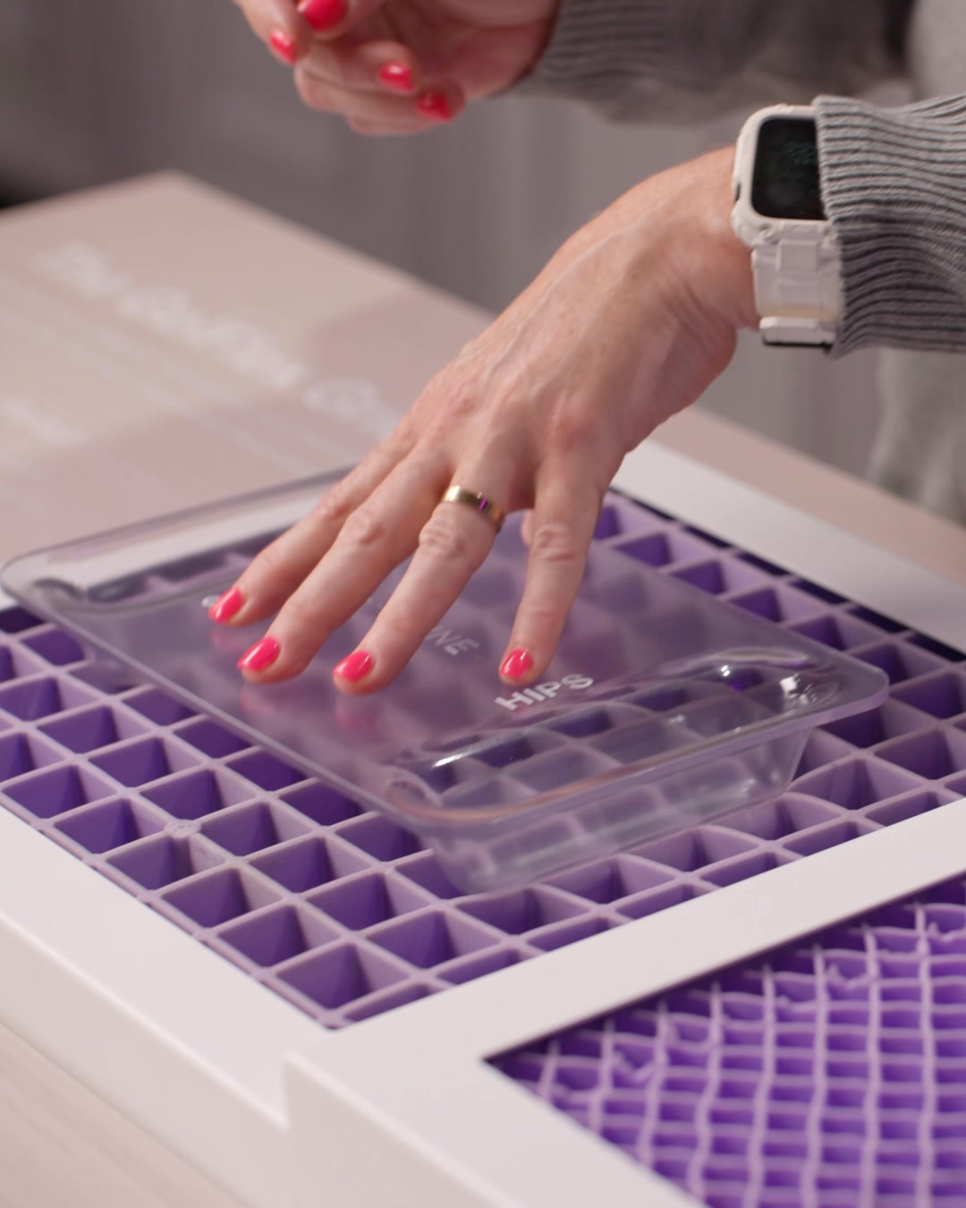 Purple Facebook ad: Try the GelFlex Grid in-store
