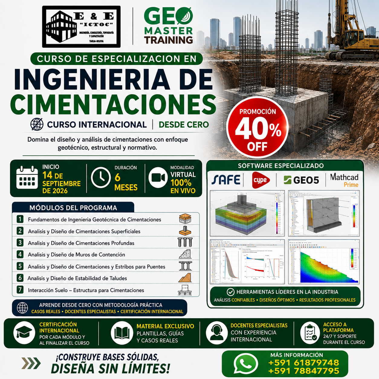 GeoMaster Training Facebook ad: Chatea con nosotros