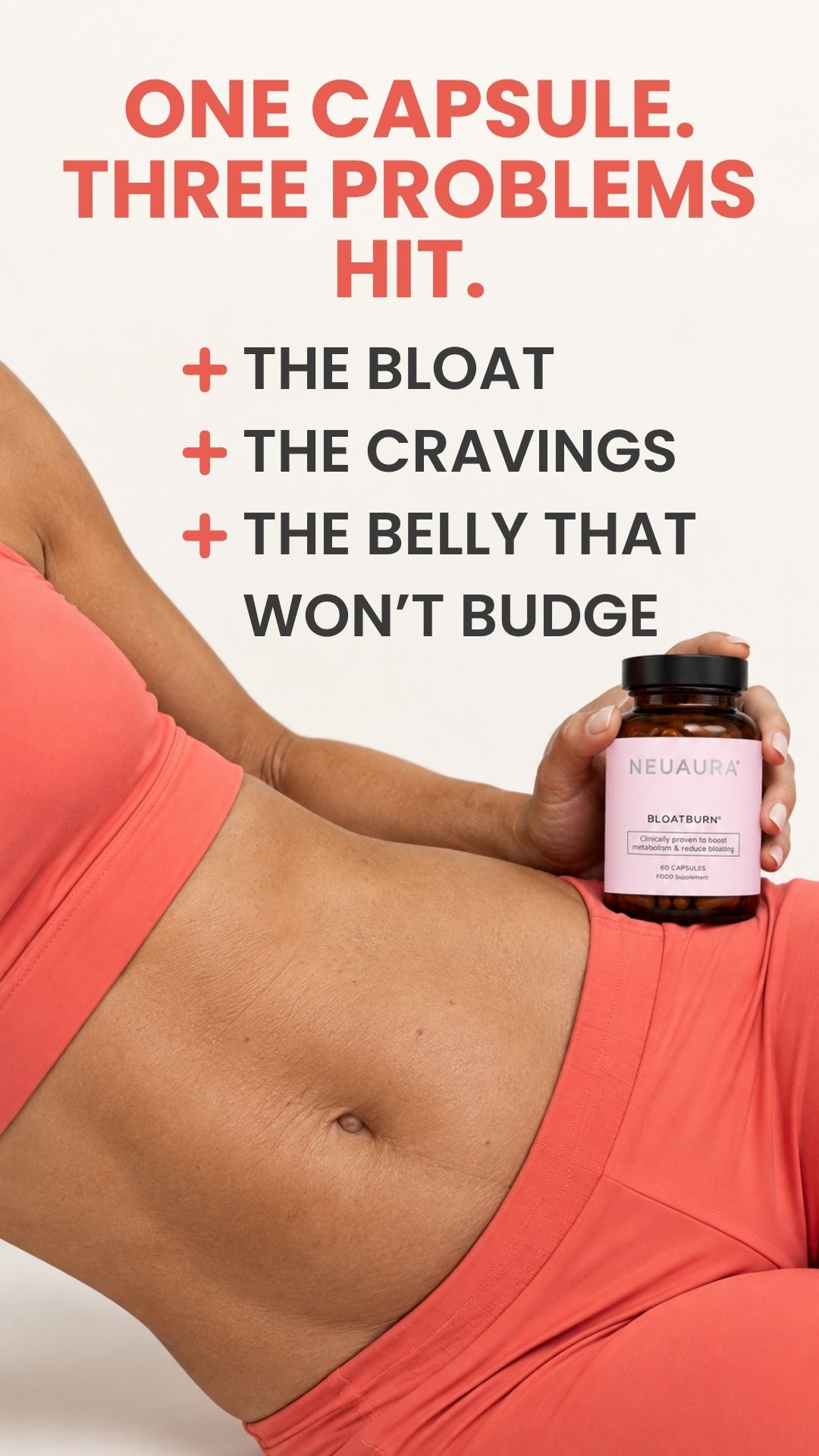 Neuaura Facebook ad: Beat Bloat in 60 Minutes