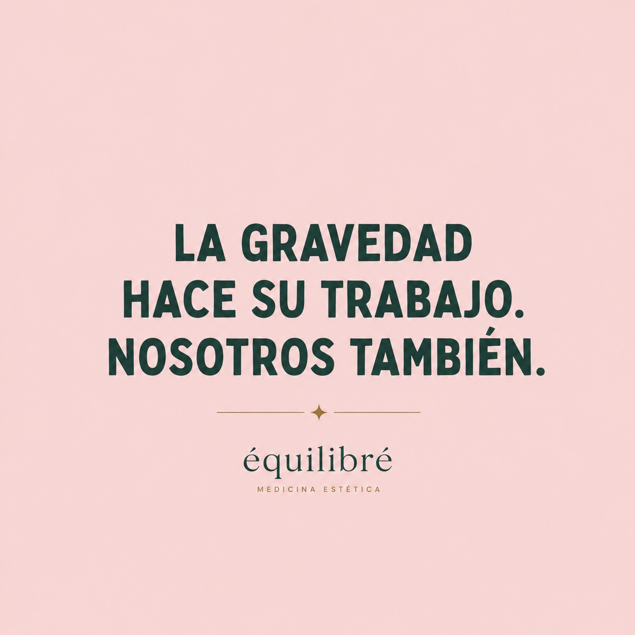 Equilibre Facebook ad: No hacemos magia.