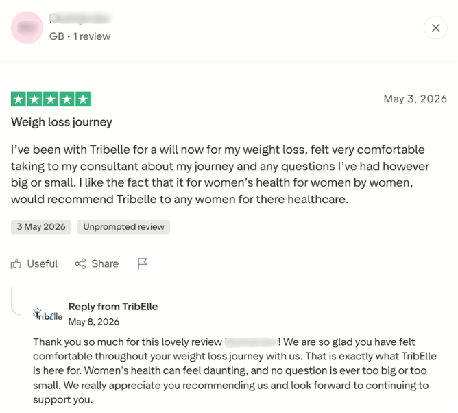 TribElle Facebook ad: Rated Excellent on Trustpilot