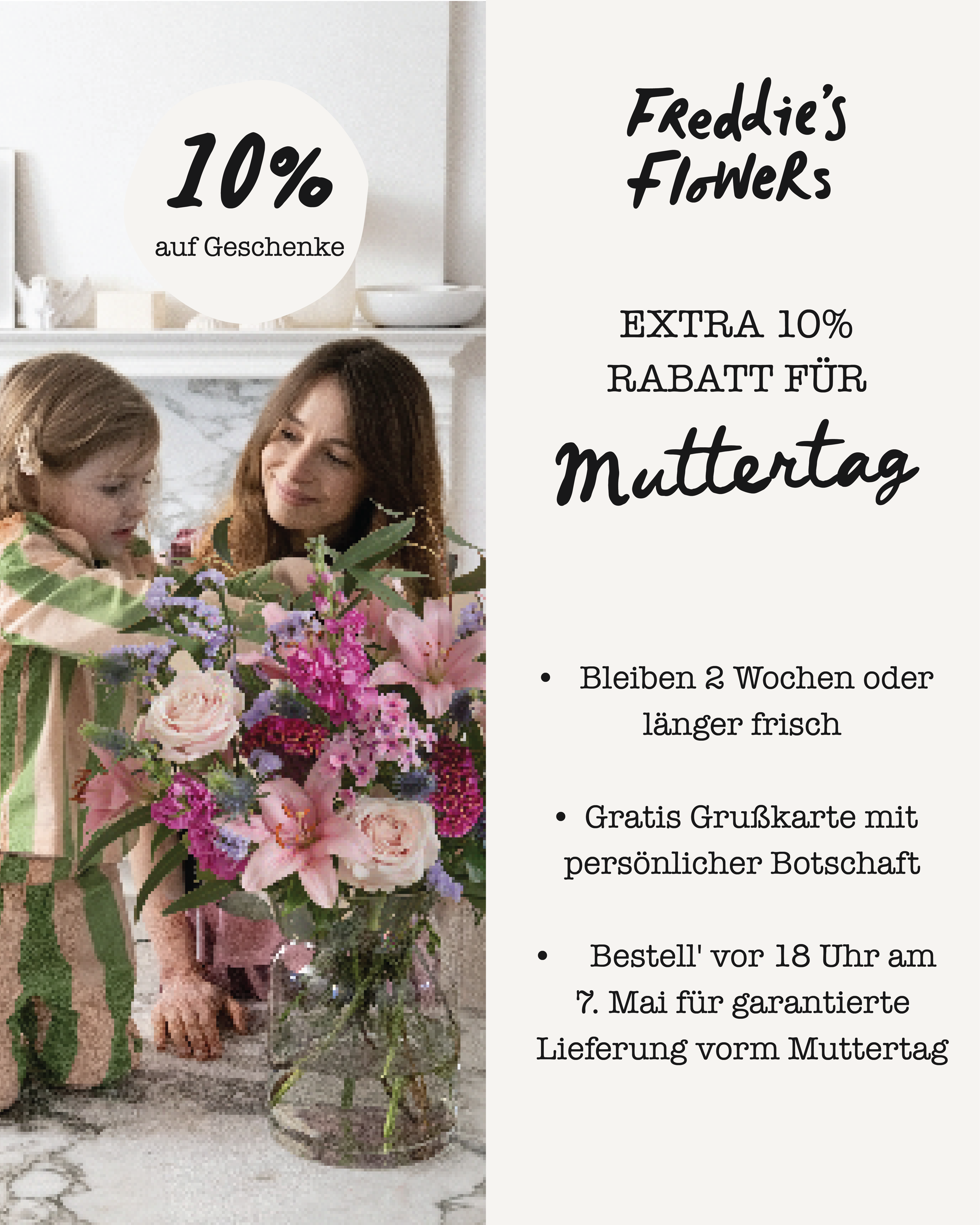Freddie's Flowers Facebook ad
