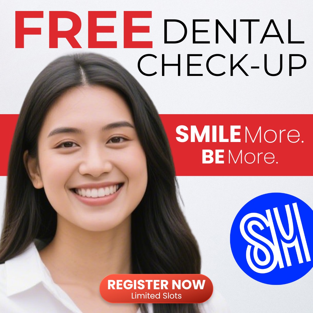 Stop n' Smile Dental Clinics Facebook ad: SMILE MORE. BE MORE AT SM.