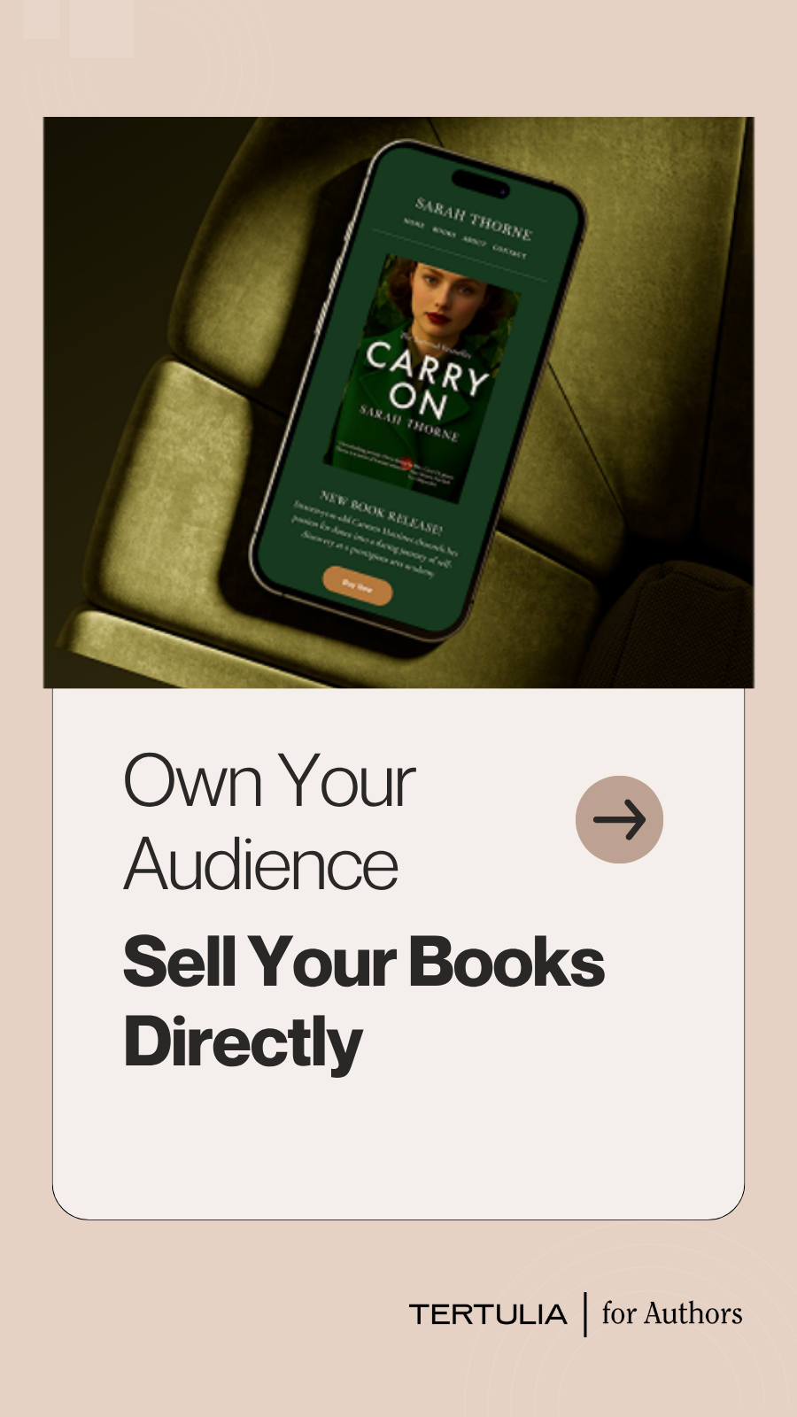 Tertulia for Authors Facebook ad