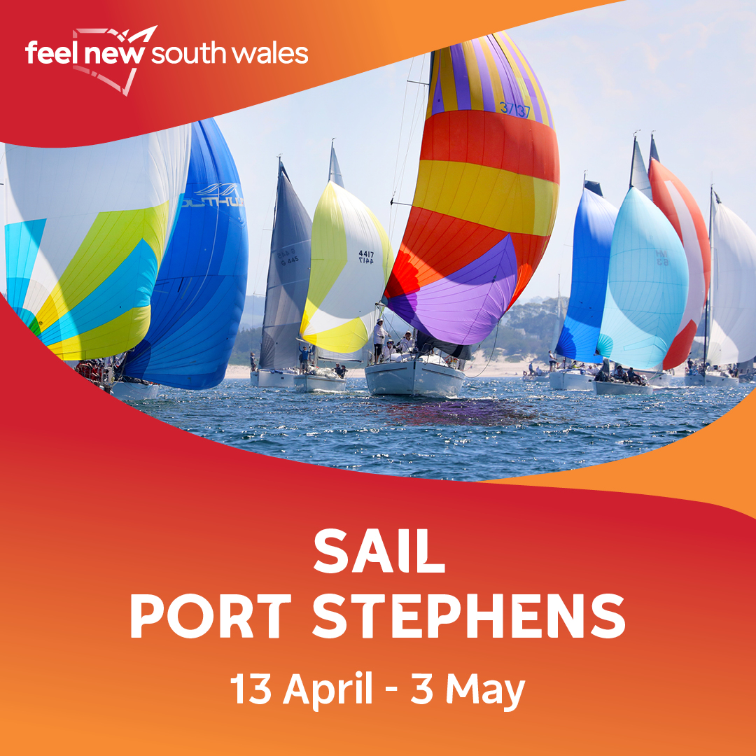 Visit NSW Facebook ad: Sail Port Stephens