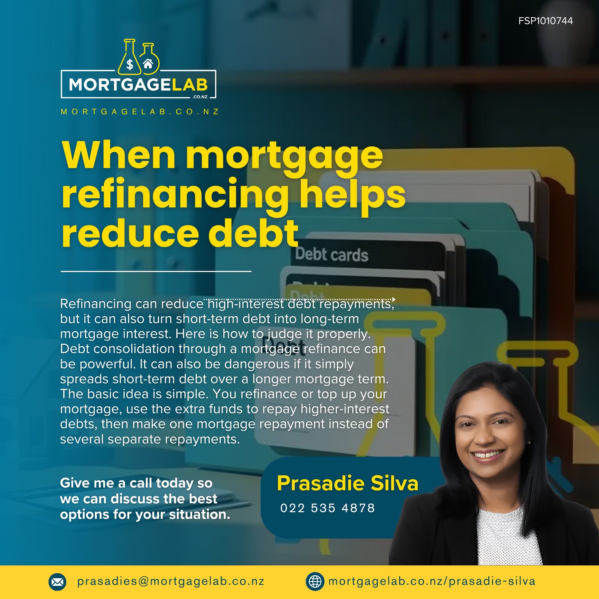 Prasadie Silva - Financial Adviser: Mortgages Facebook ad: Thinking of rolling credit cards or personal loans…
