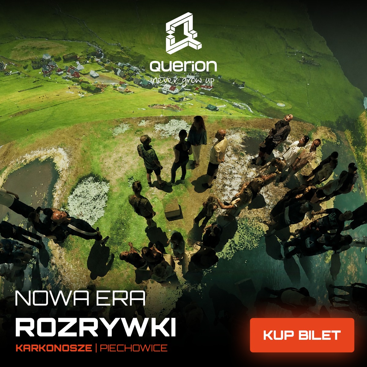 Querion - Hipermedialny Park Rozrywki Facebook ad from Aug 7, 2026