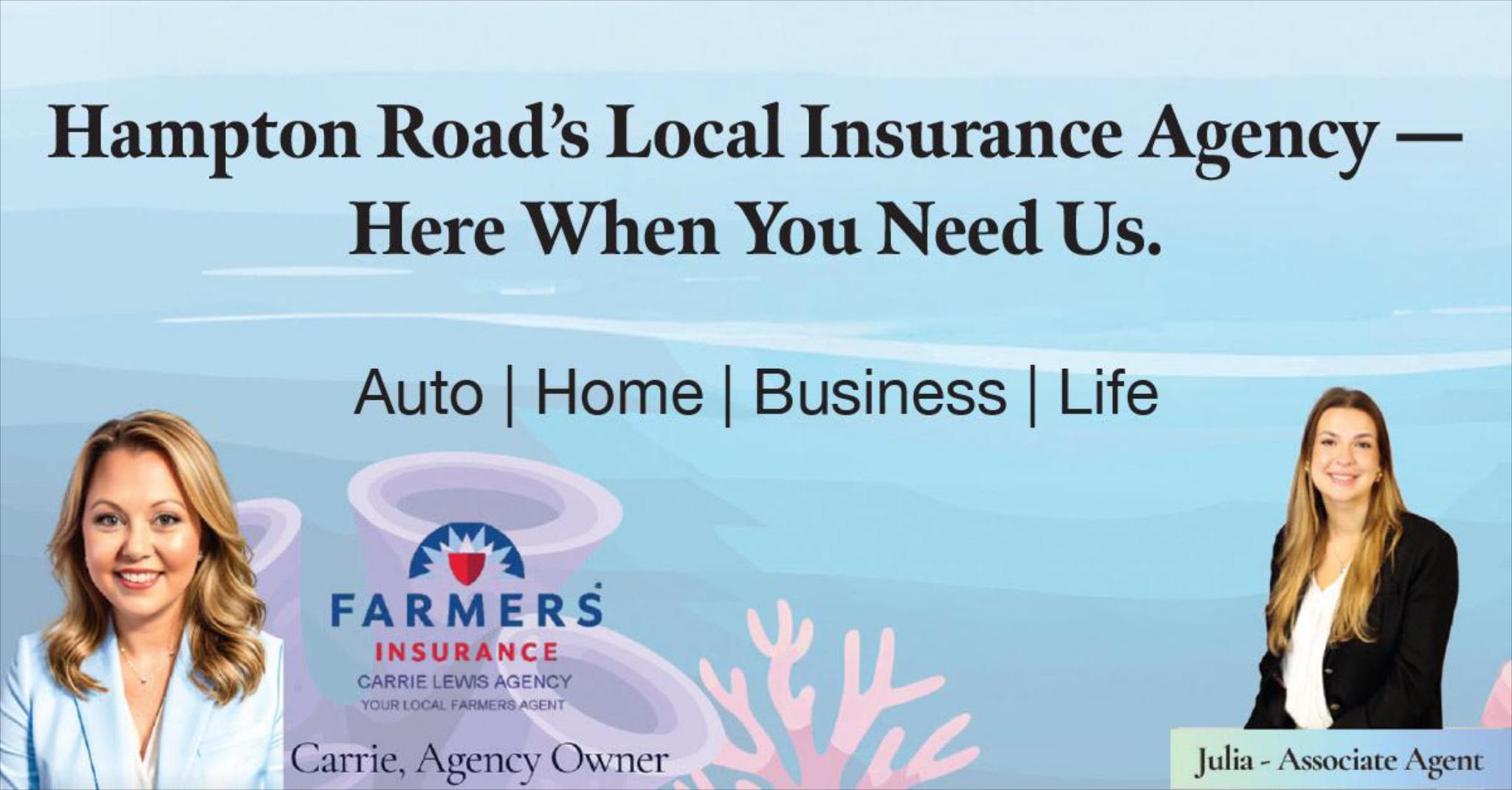 Farmers Insurance - Carrie Lewis Agency Facebook ad: Farmer’s Insurance
