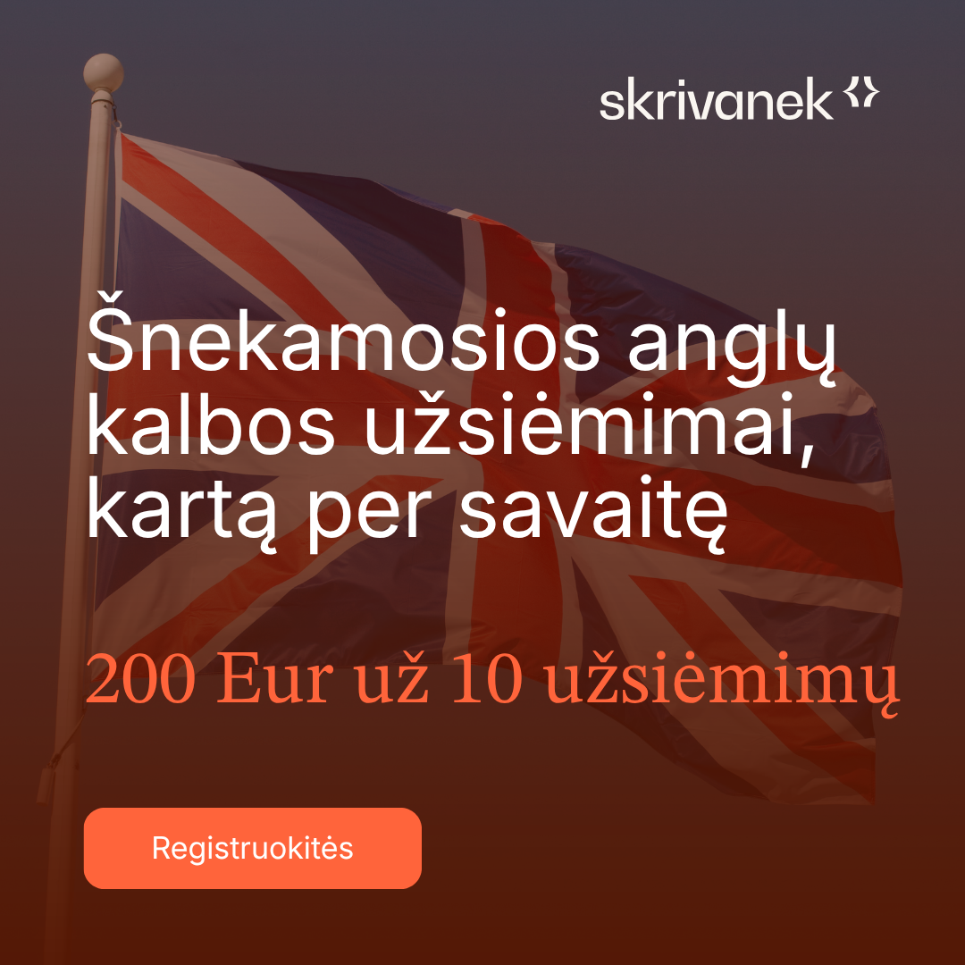 Skrivanek Lietuva Facebook ad: Bendravimo anglų kalba programa