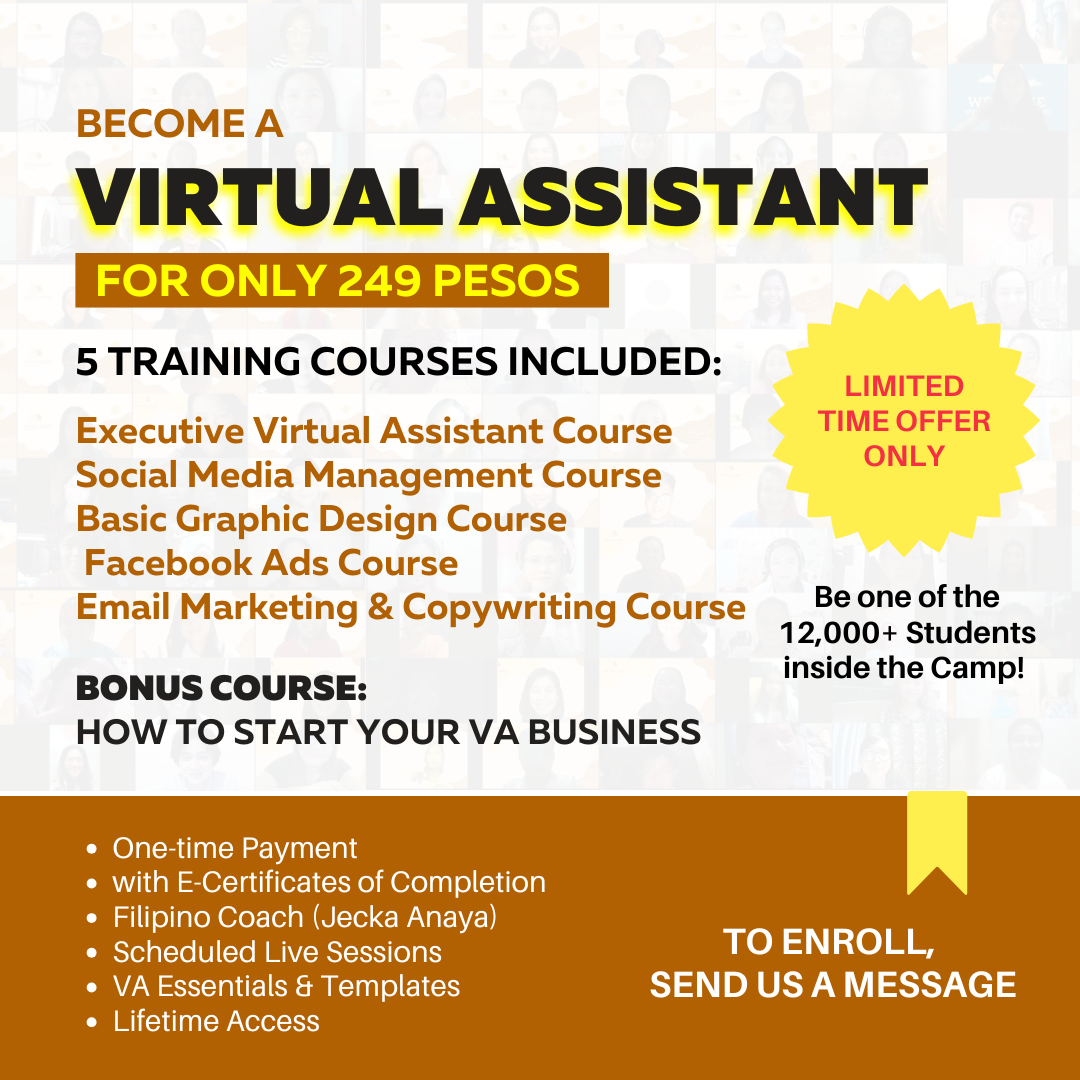 Jecka Anaya Facebook ad: Become a VA now
