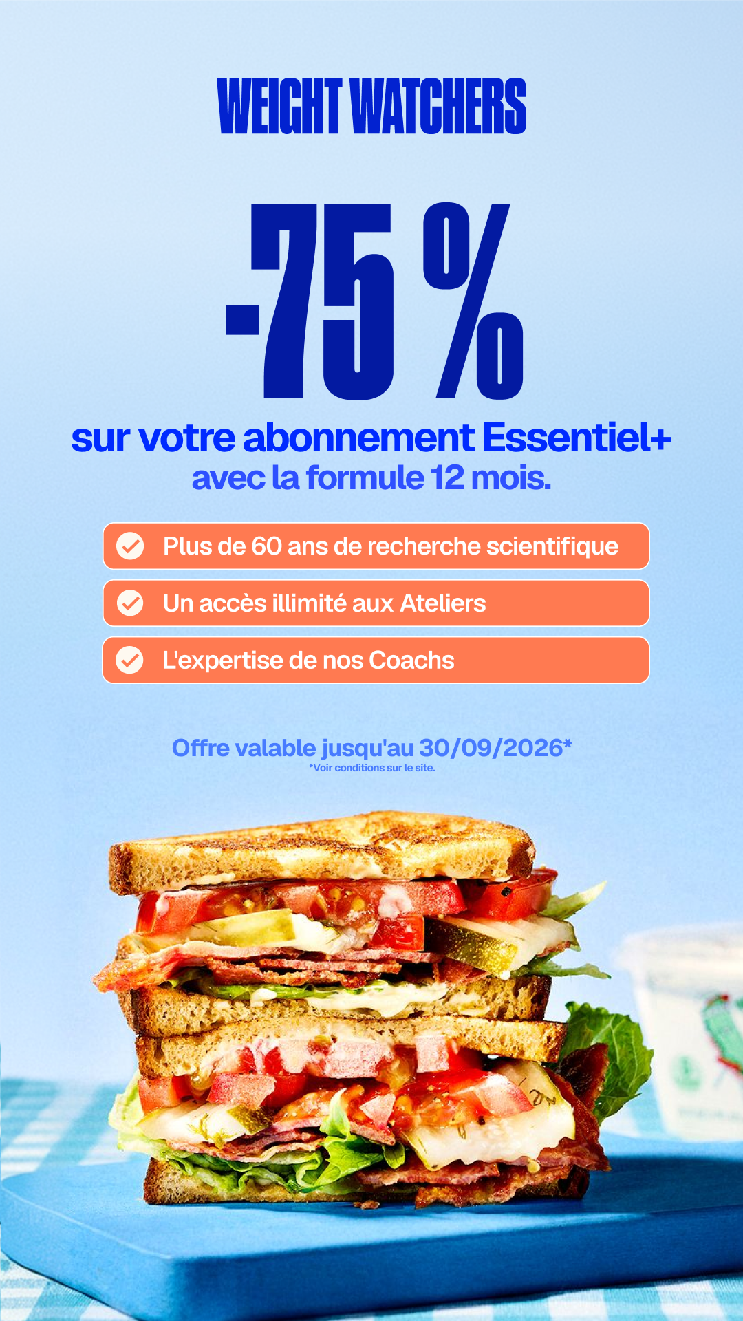 WeightWatchers Facebook ad: Coachs et communauté