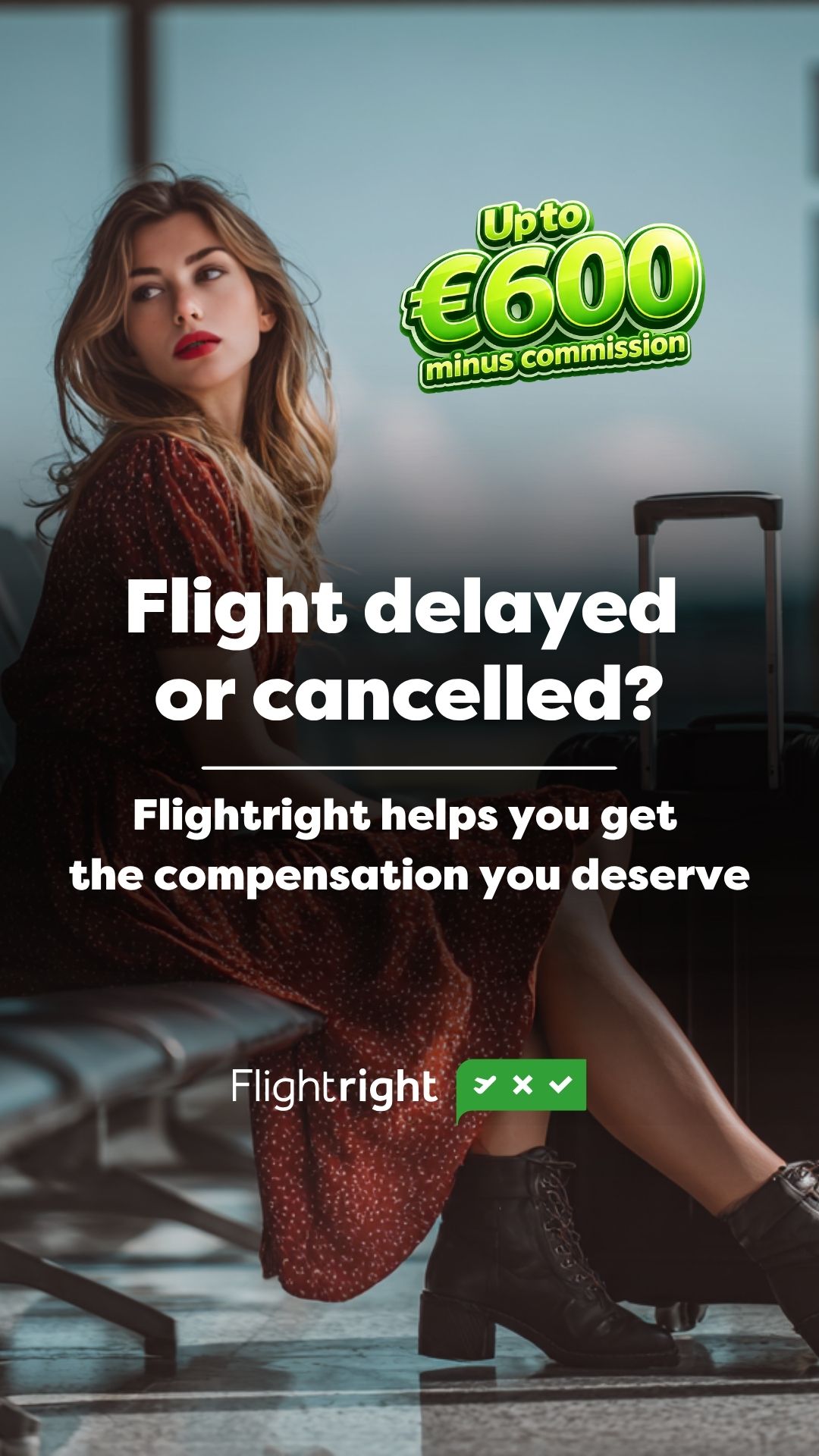 Flightright Facebook ad