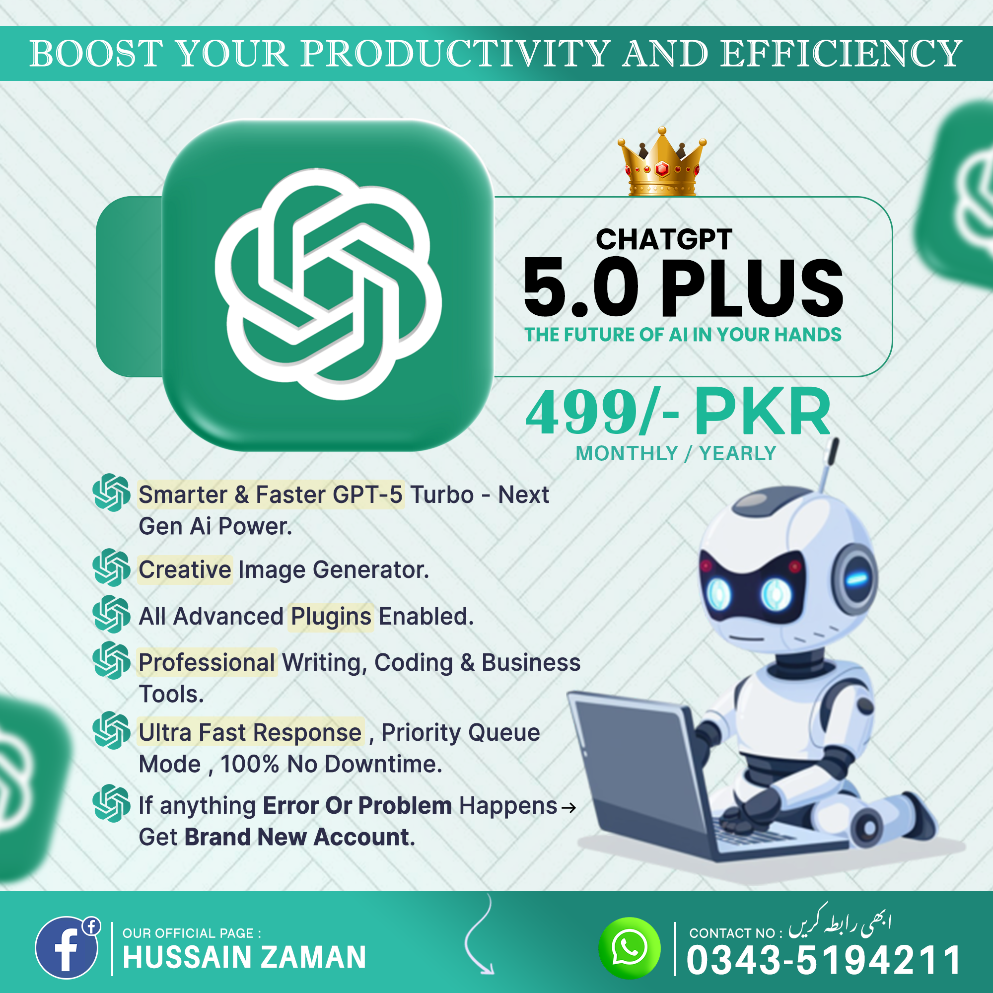 Hussain Zamann Facebook ad from Jan 4, 2026
