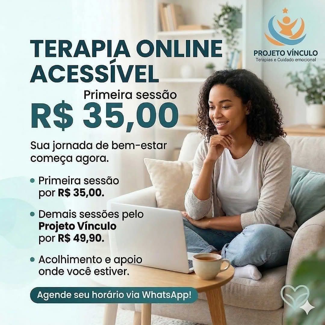 Projeto Vínculo Terapias Facebook ad: Terapia Online acessivel!