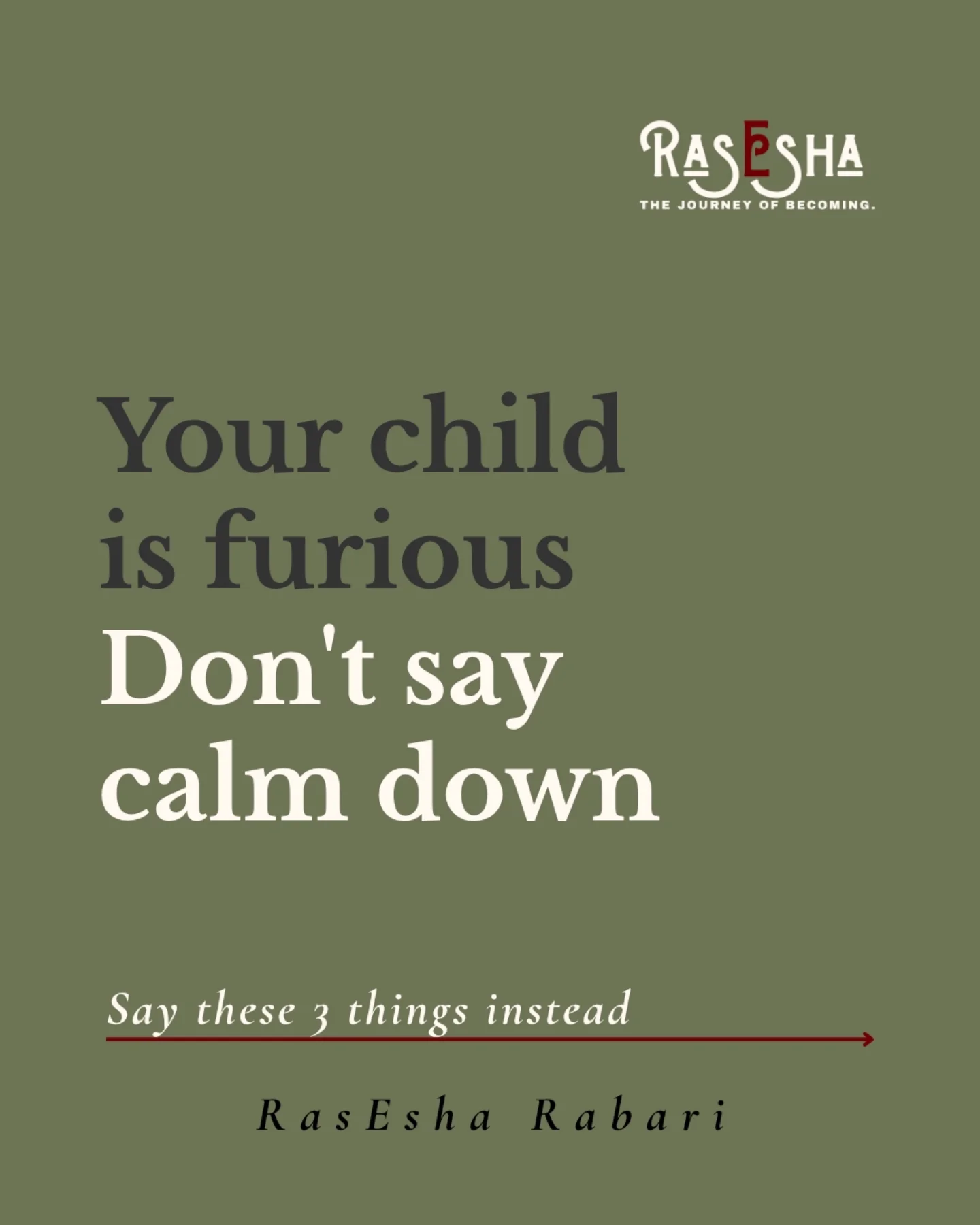 Ras Esha: The Journey Of Becoming Facebook ad: 'Calm down' has never calmed anyone down in…