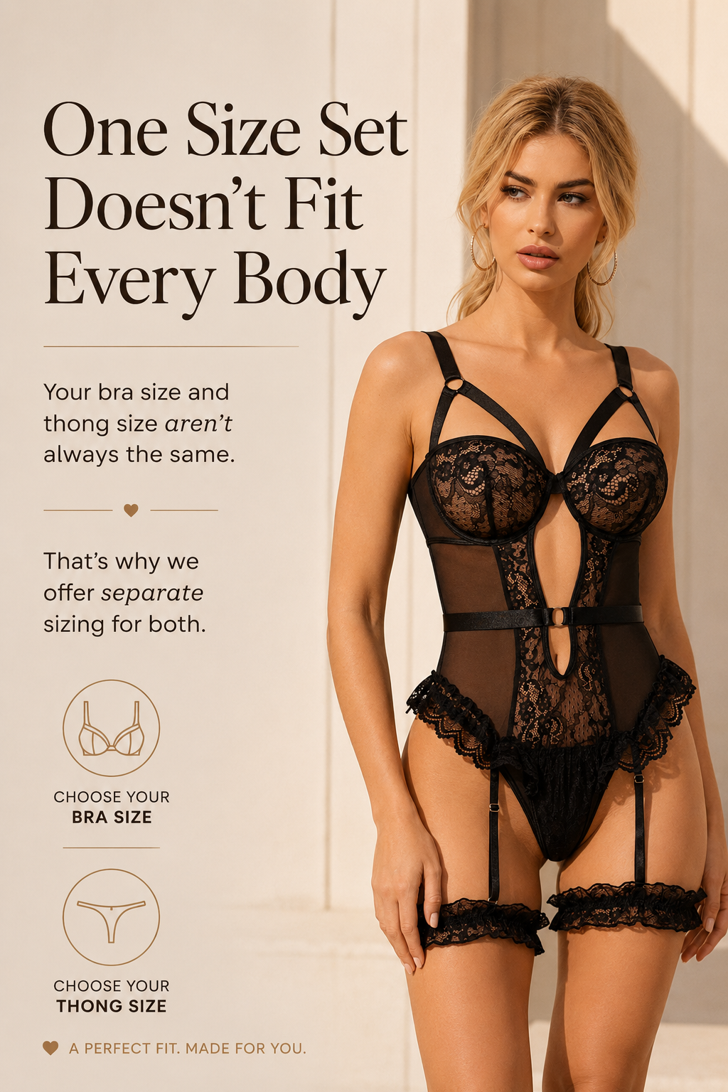 L.BEV Facebook ad: No More Compromising on Fit