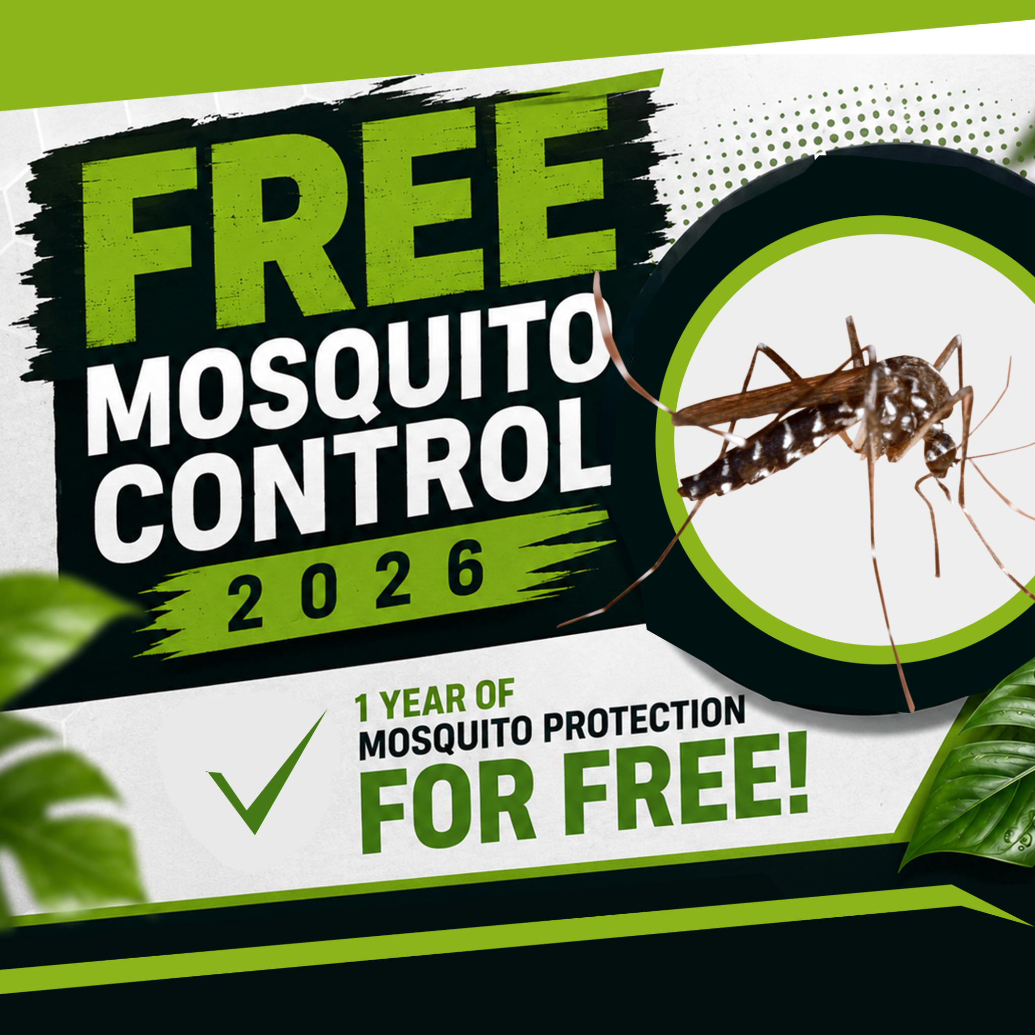 Spire Pest Control - VA Beach Facebook ad: 1 Year Of Mosquito Protection For FREE!