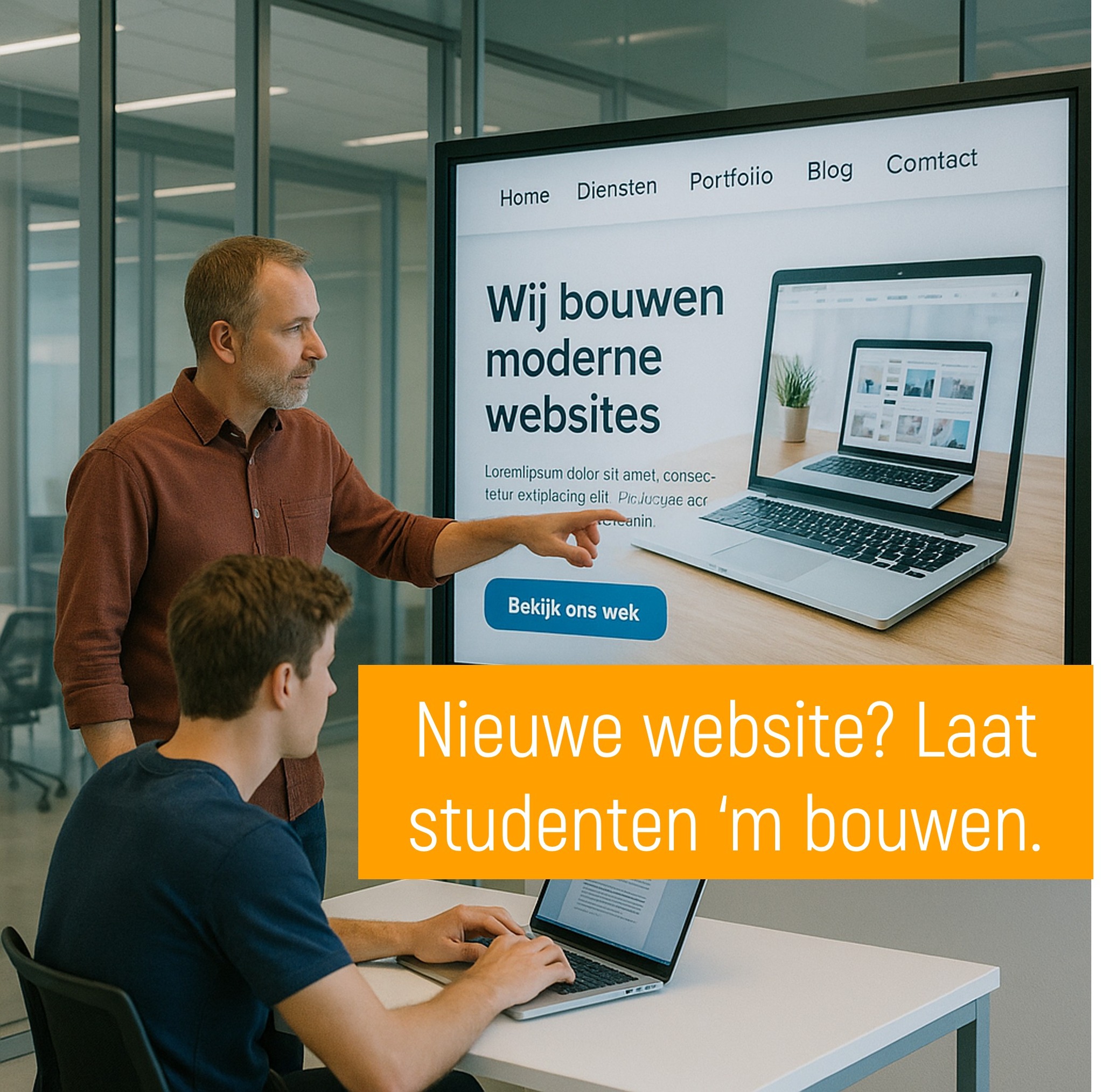 Startly Facebook ad: Studenten bouwen websites