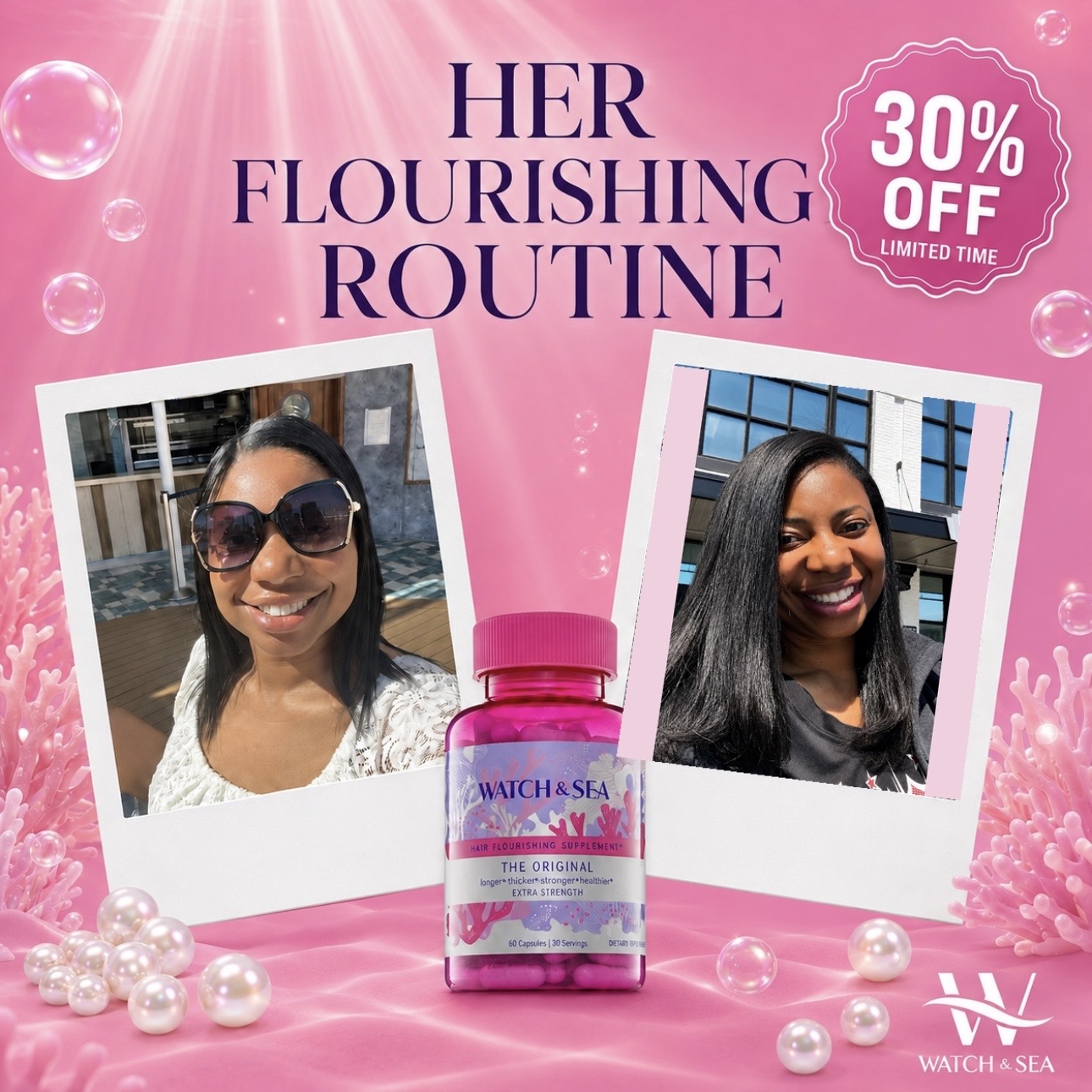 Watch And Sea Beauty Facebook ad: Hair Growth Vitamins