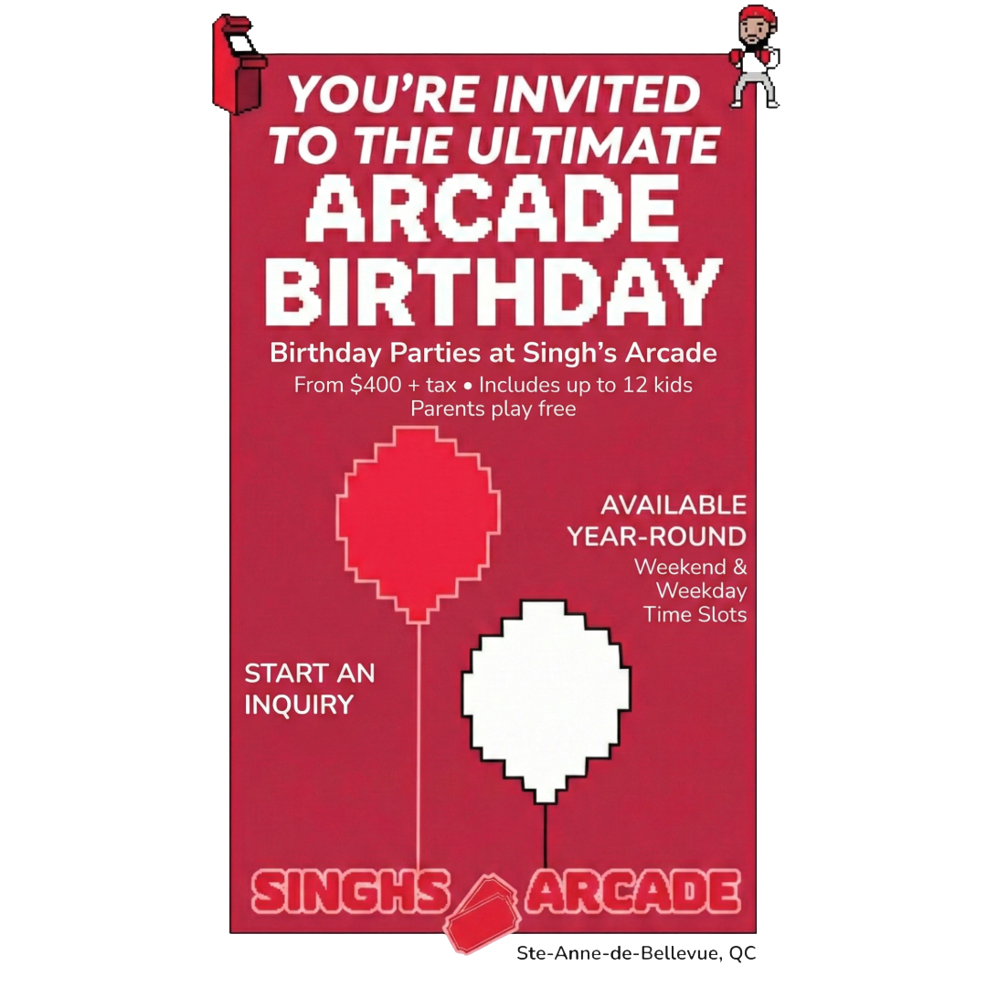 Singhs Arcade Facebook ad from Feb 1, 2026