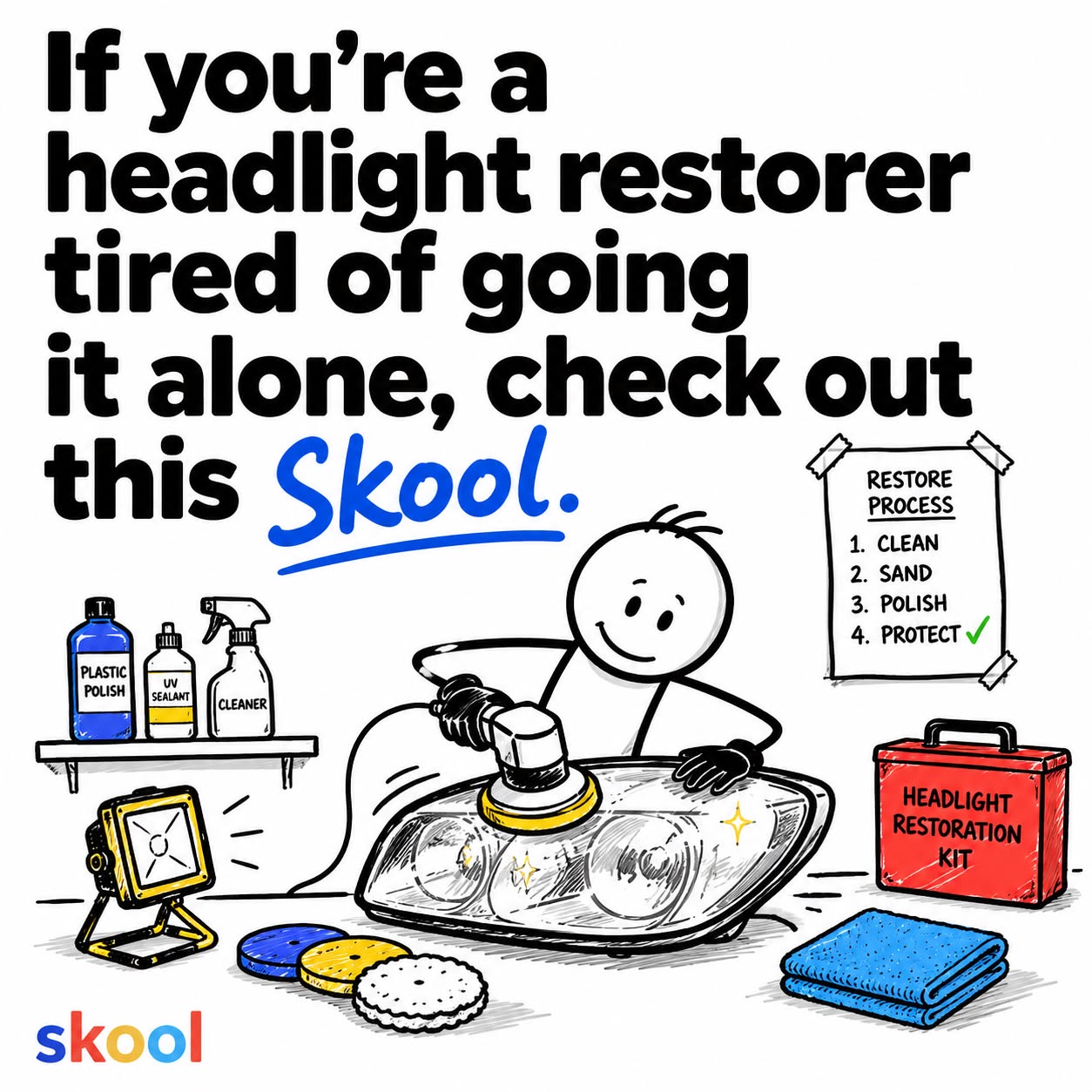 Skool Facebook ad