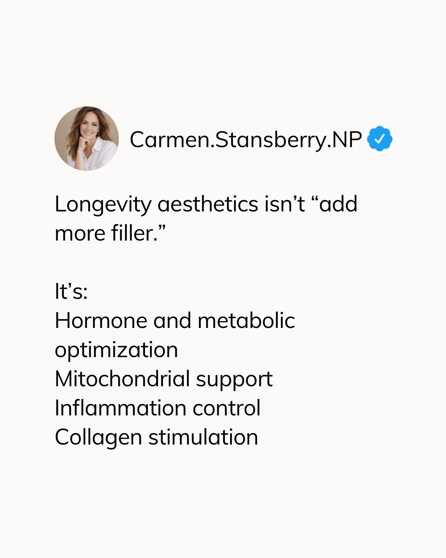 The Advanced Practice Facebook ad: Longevity aesthetics is having a moment right now.