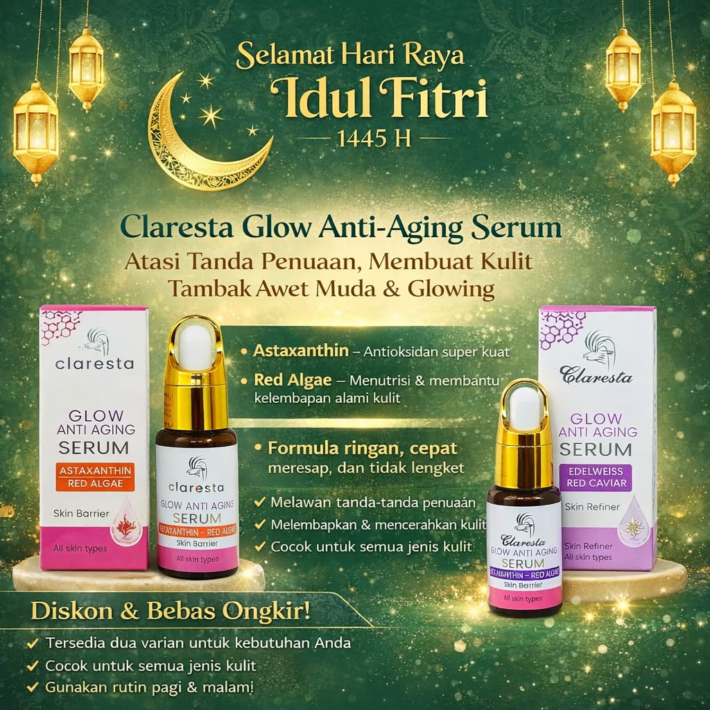 Claresta Cosmetics Indonesia Facebook ad: Disc Up To 50%