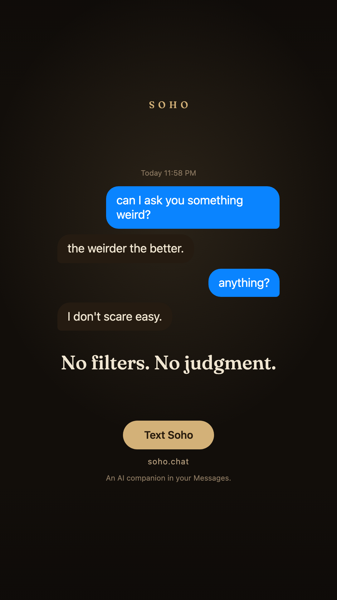 Soho Chat Facebook ad