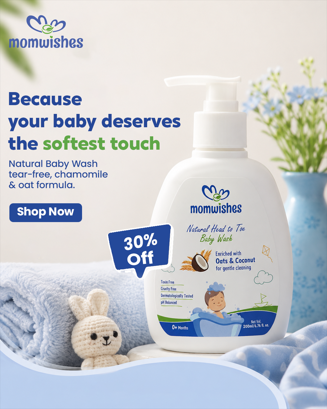 MomWishes Facebook ad: Get 30% OFF combo