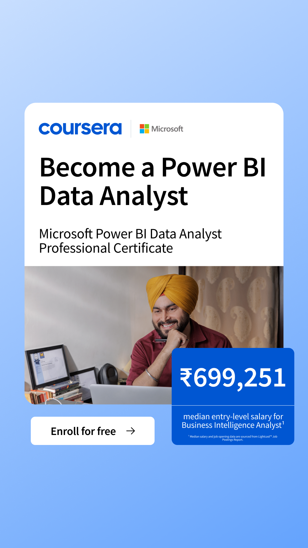 Coursera Facebook ad