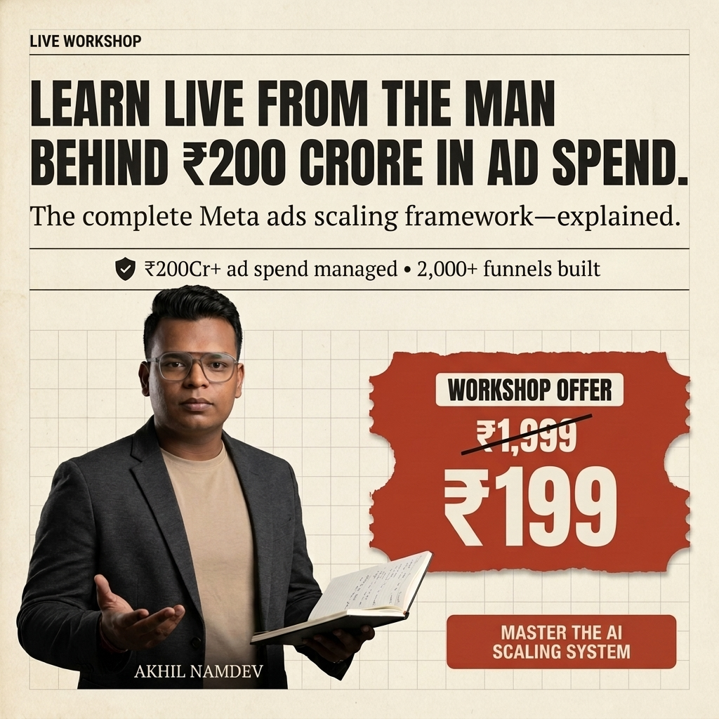 Akhil Namdev Facebook ad: Create, Launch & Scale Meta Ads With AI