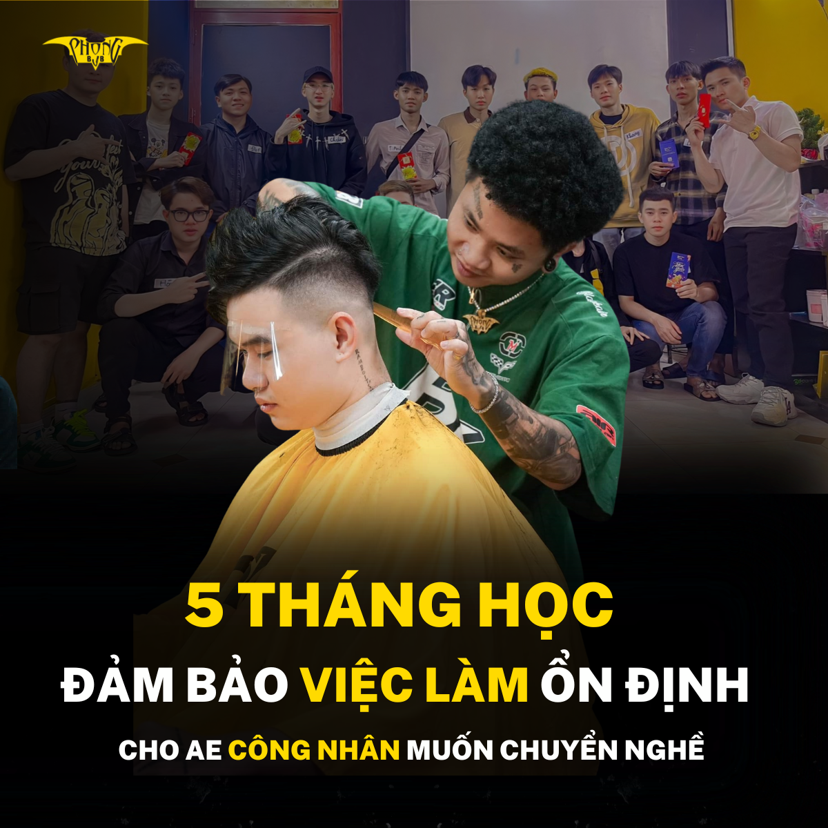 Học Viện Tóc Nam Phong BvB Facebook ad: 5 tháng học - Đảm bảo việc làm ổn định!