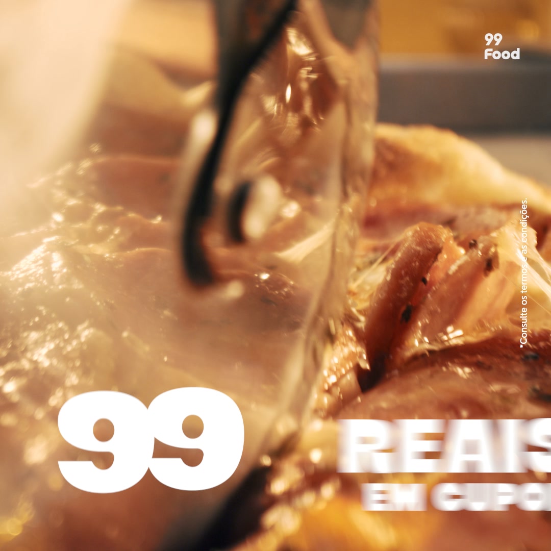 Vou de 99 Facebook ad: Chegou 99Food
