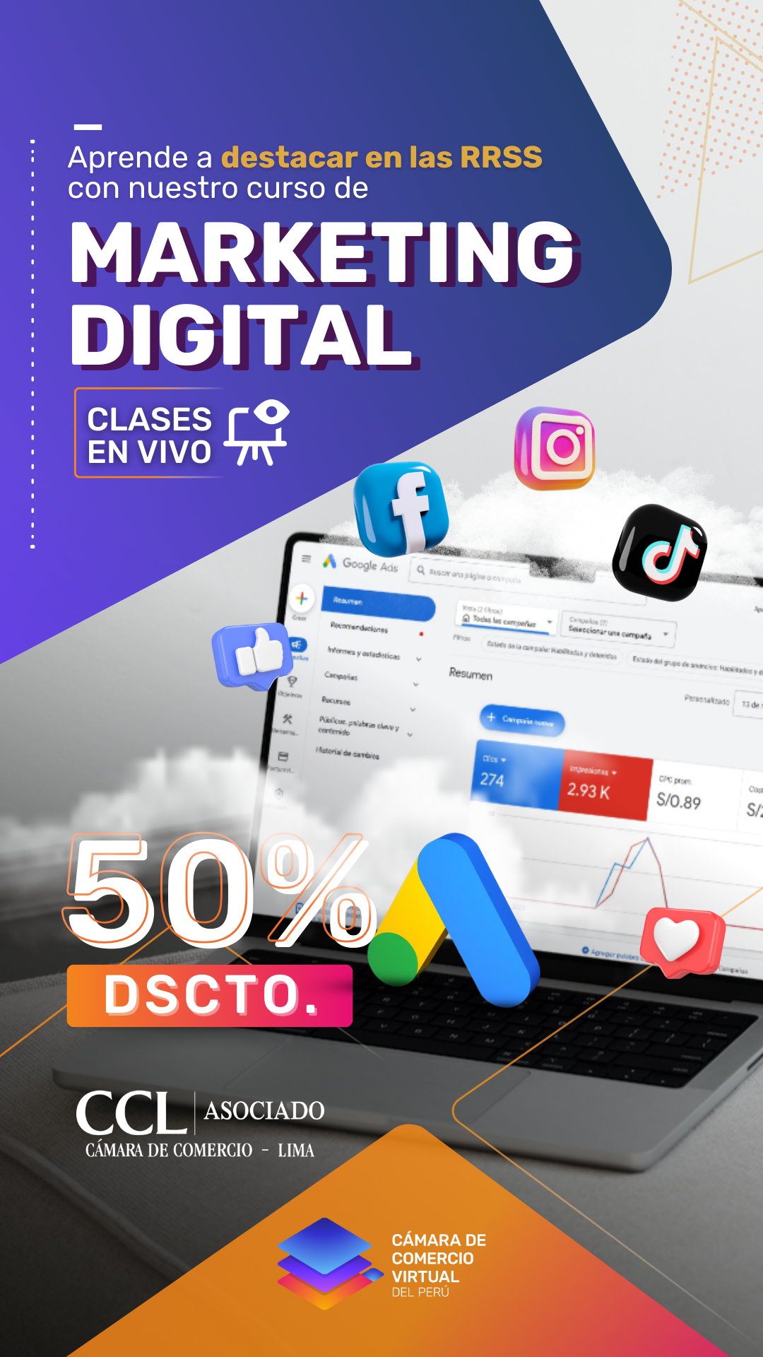 Cámara de Comercio Virtual del Perú Facebook ad from Sep 20, 2025