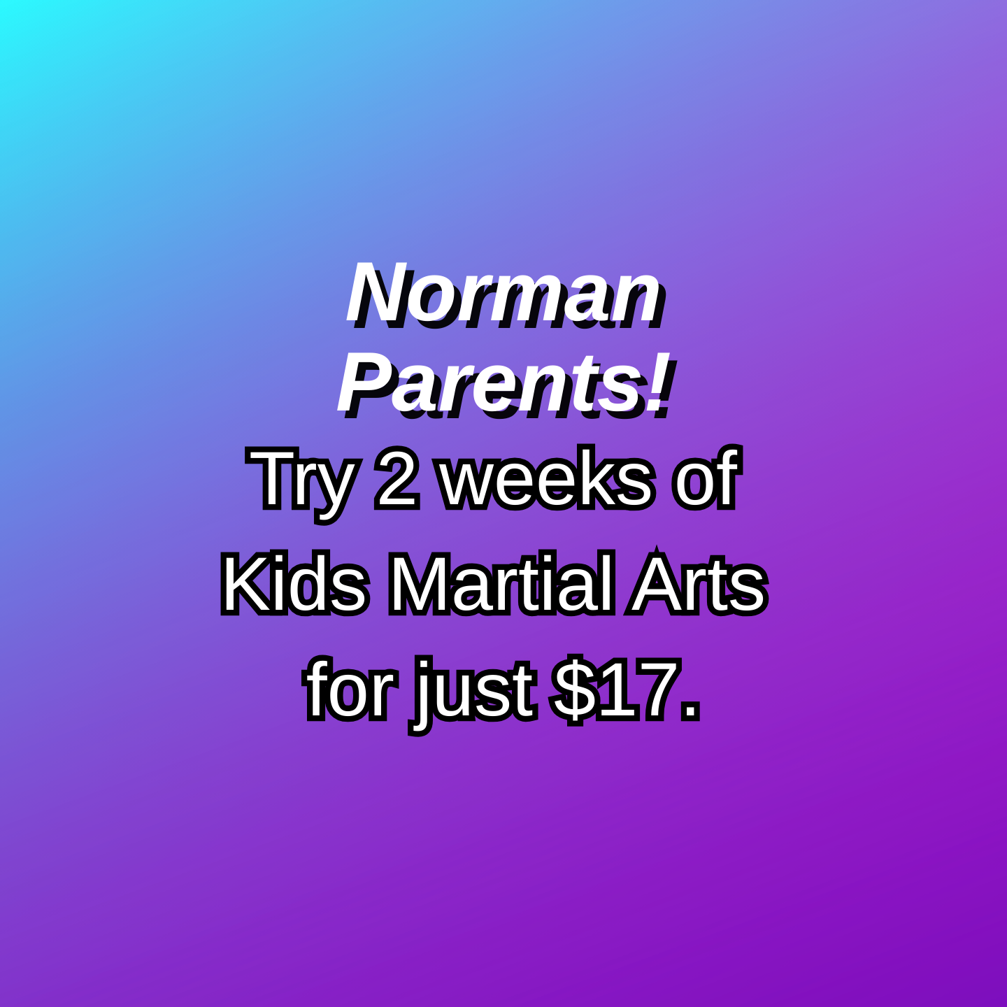 Vision Martial Arts Academy Facebook ad
