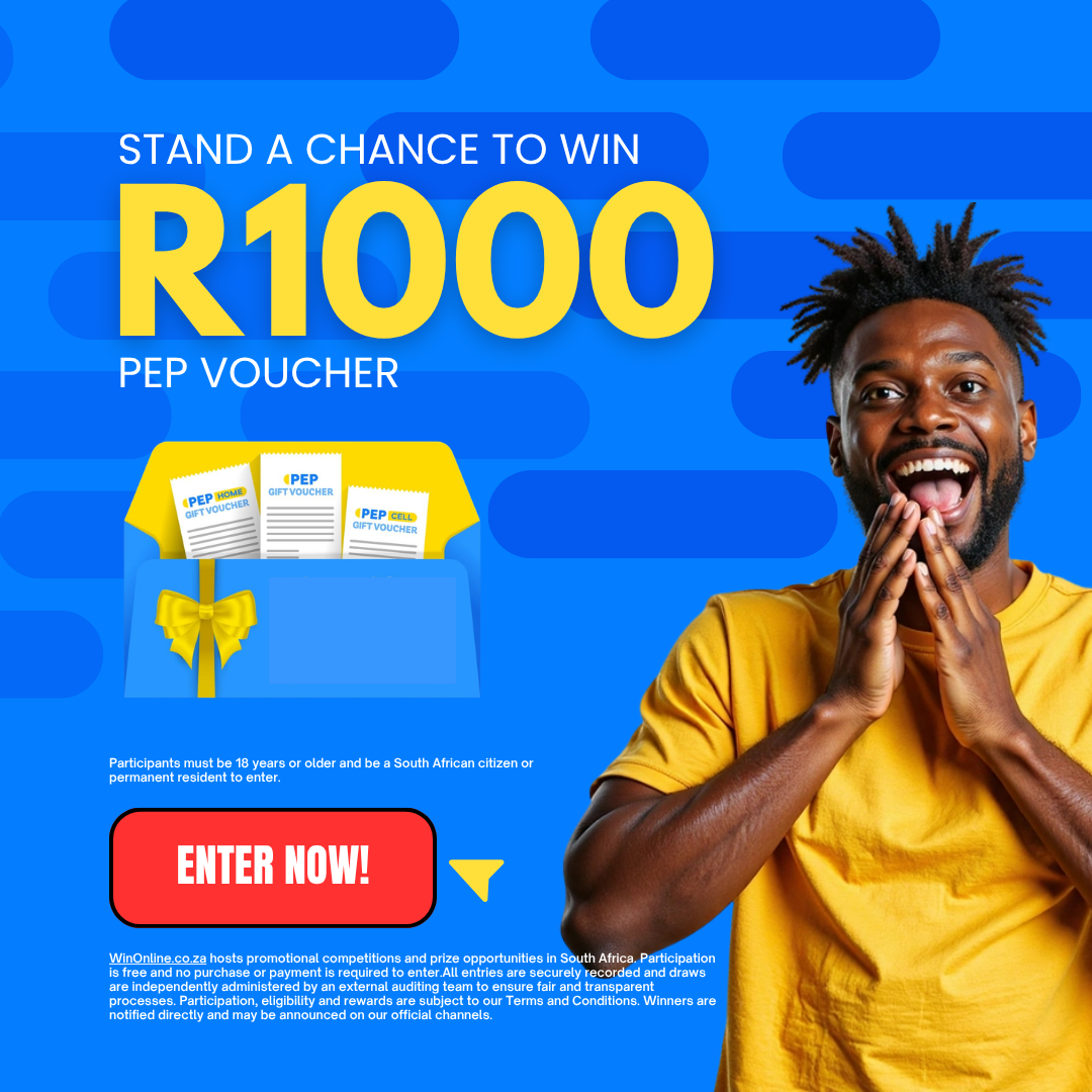 WinOnline Facebook ad: Win a R1,000 PEP Stores Voucher!