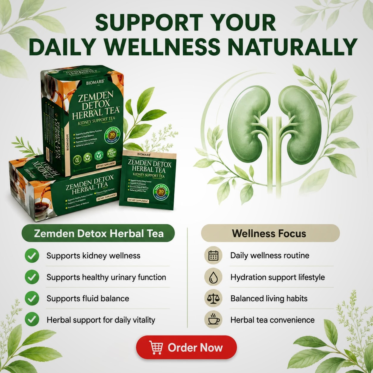 Herbal Kidney Tea Facebook ad: Free Delivery and Payment on Delivery